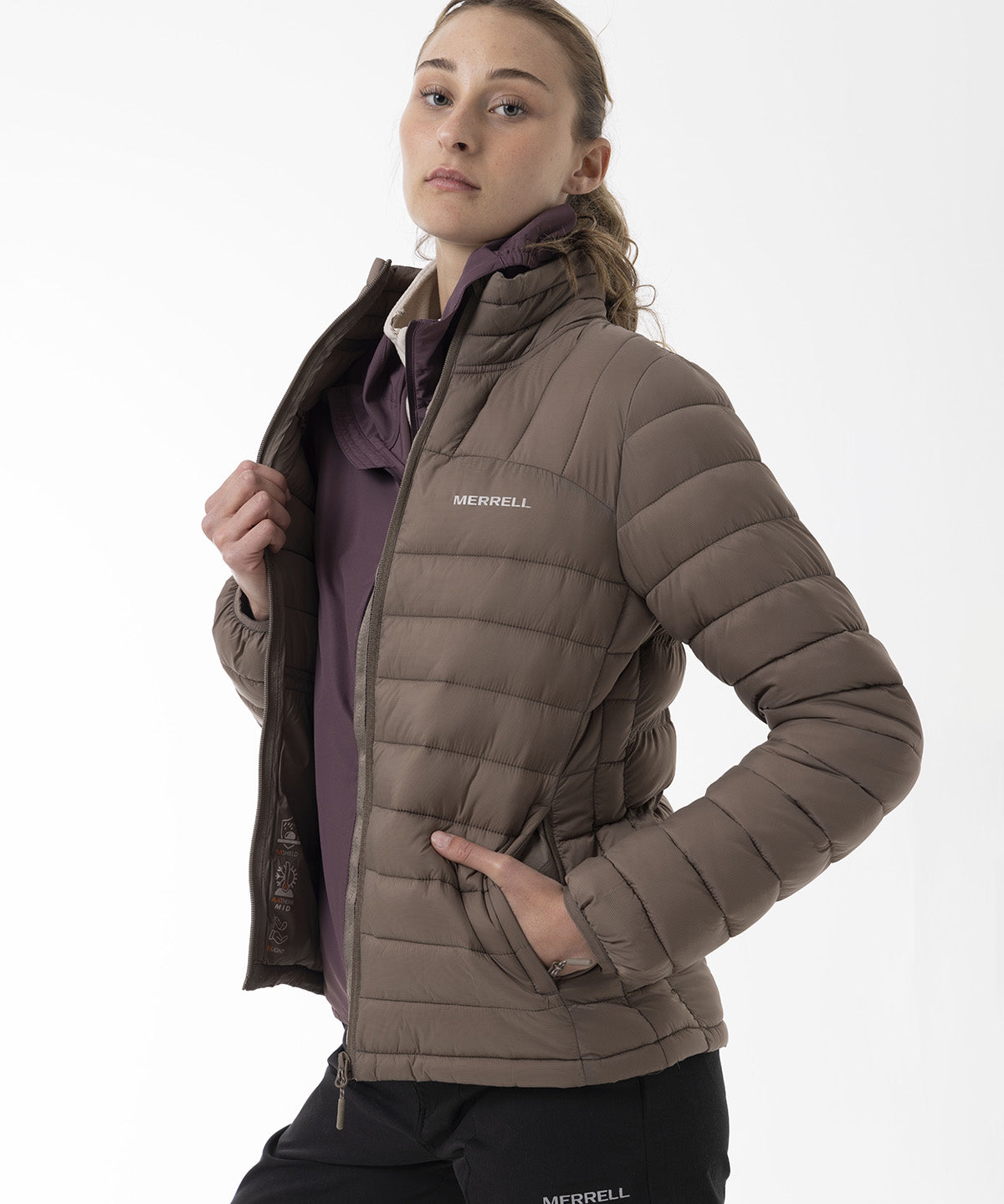 Parka Mujer Core Quilted Café Merrell