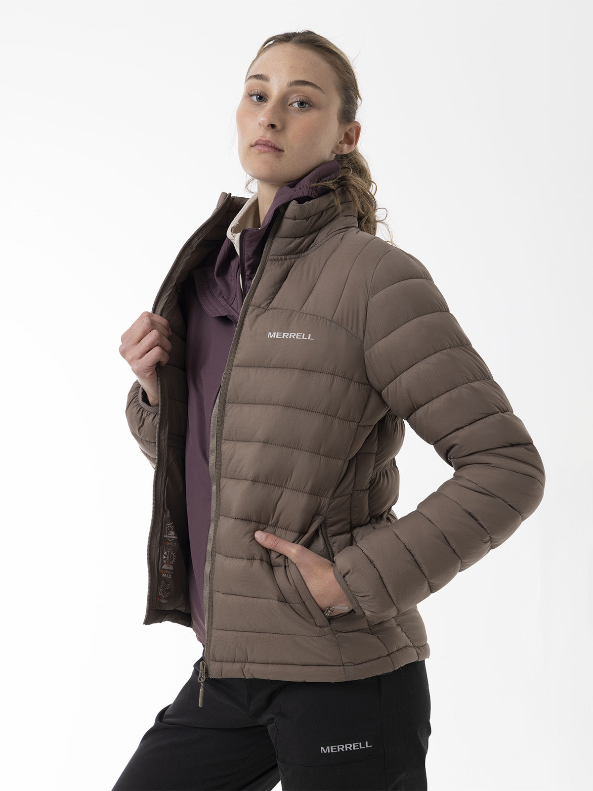 Parka Mujer Core Quilted Café Merrell