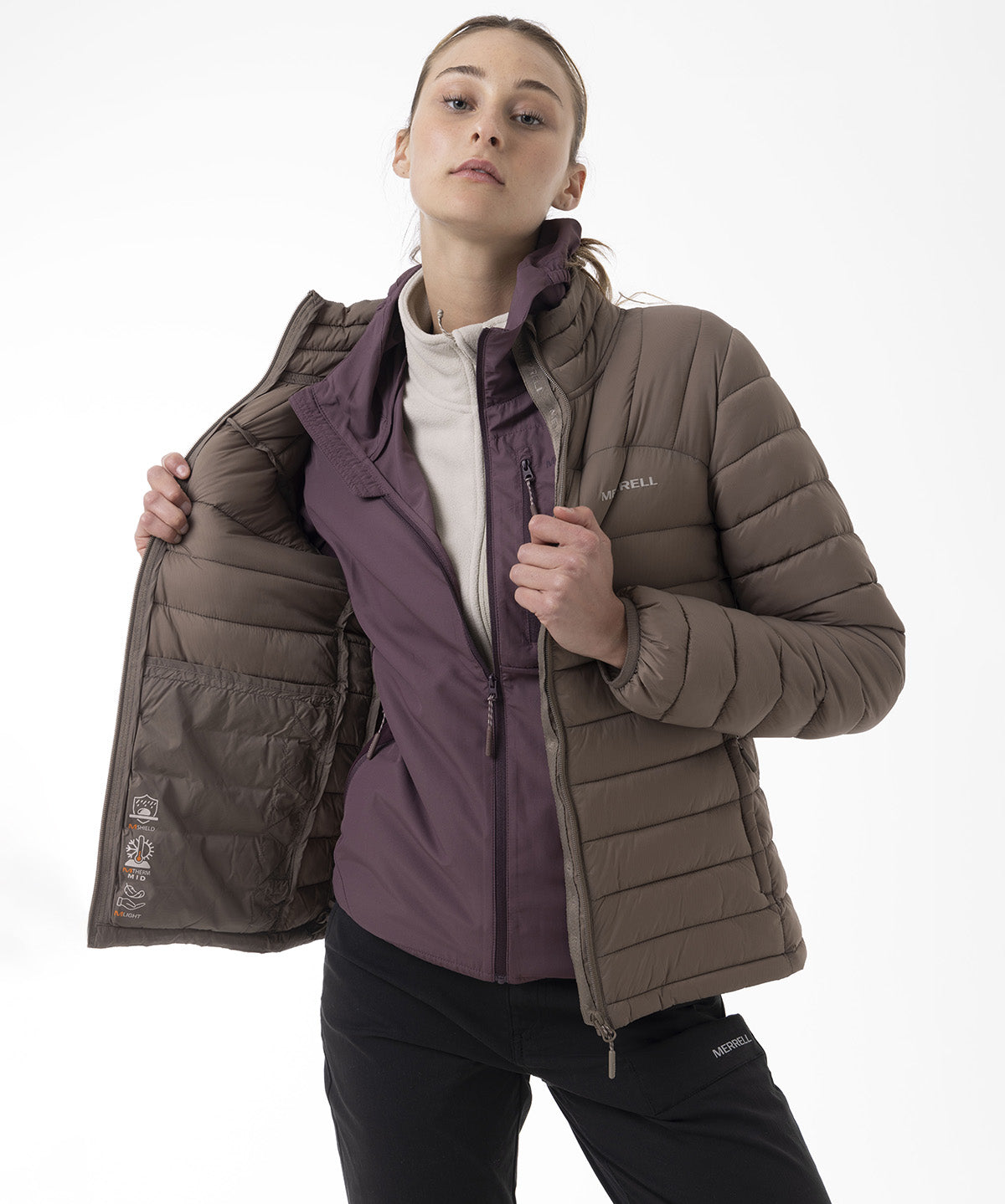 Parka Mujer Core Quilted Café Merrell
