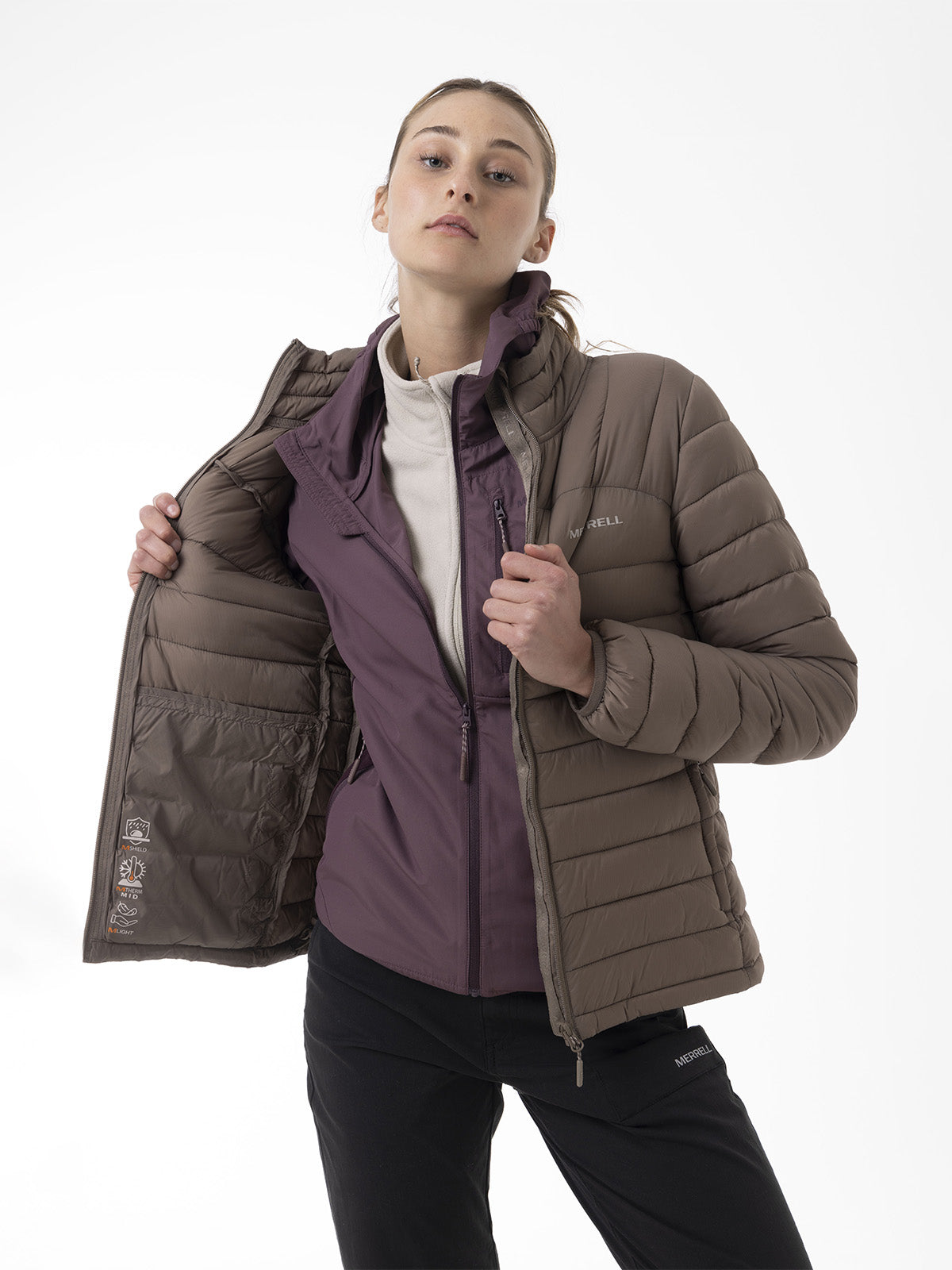 Parka Mujer Core Quilted Café Merrell