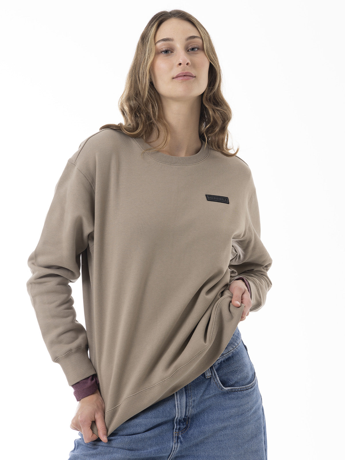 Polerón Mujer Urban Essential Crewneck Beige Merrell