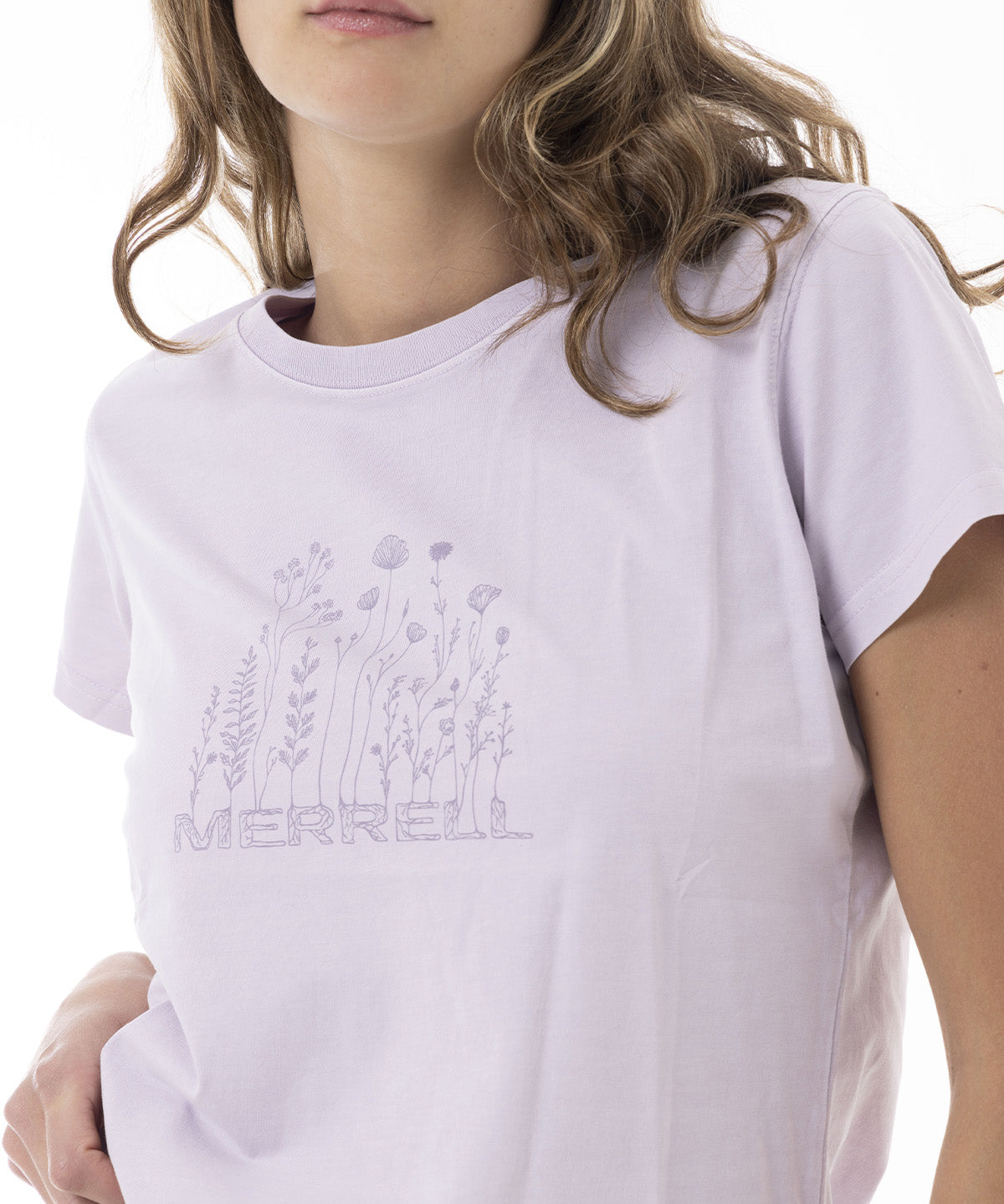 Polera Manga Corta Mujer Graphic Morado Merrell