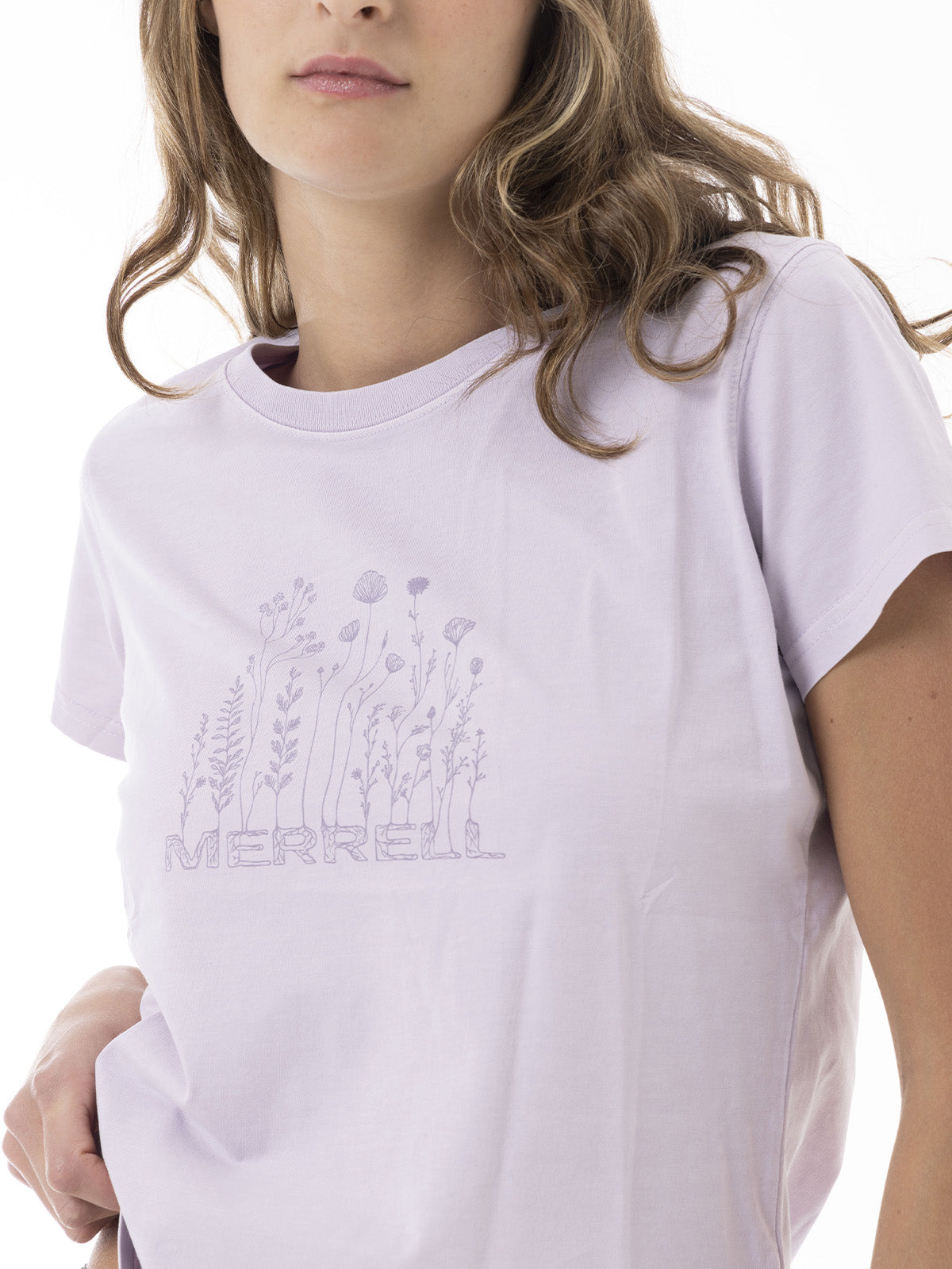 Polera Manga Corta Mujer Graphic Morado Merrell