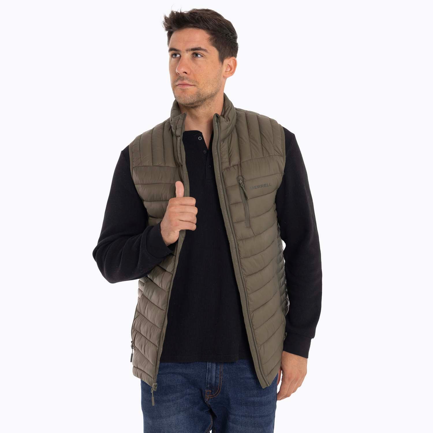 Parka Sin Mangas Hombre Full Zipper Merrell