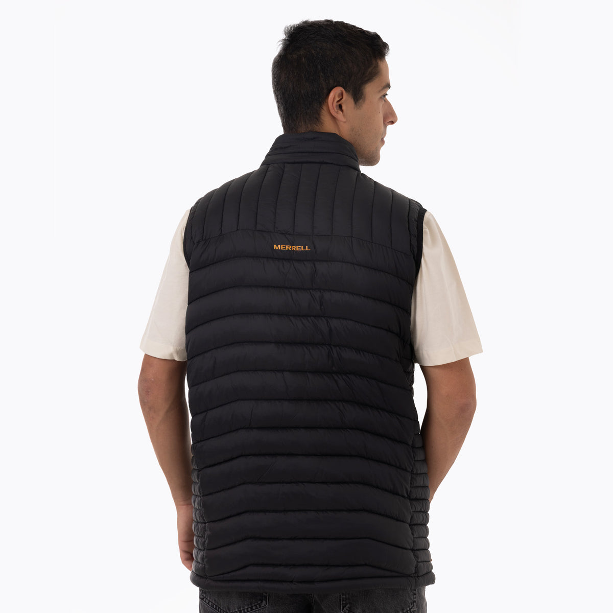 Parka Sin Mangas Hombre Full Zipper Negro Merrell