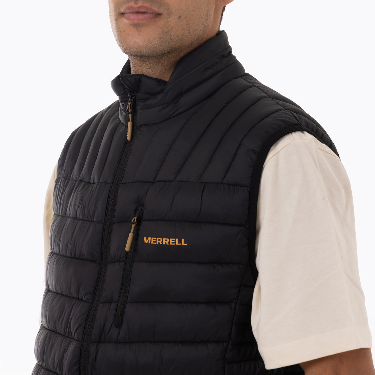 Parka Sin Mangas Hombre Full Zipper Negro Merrell