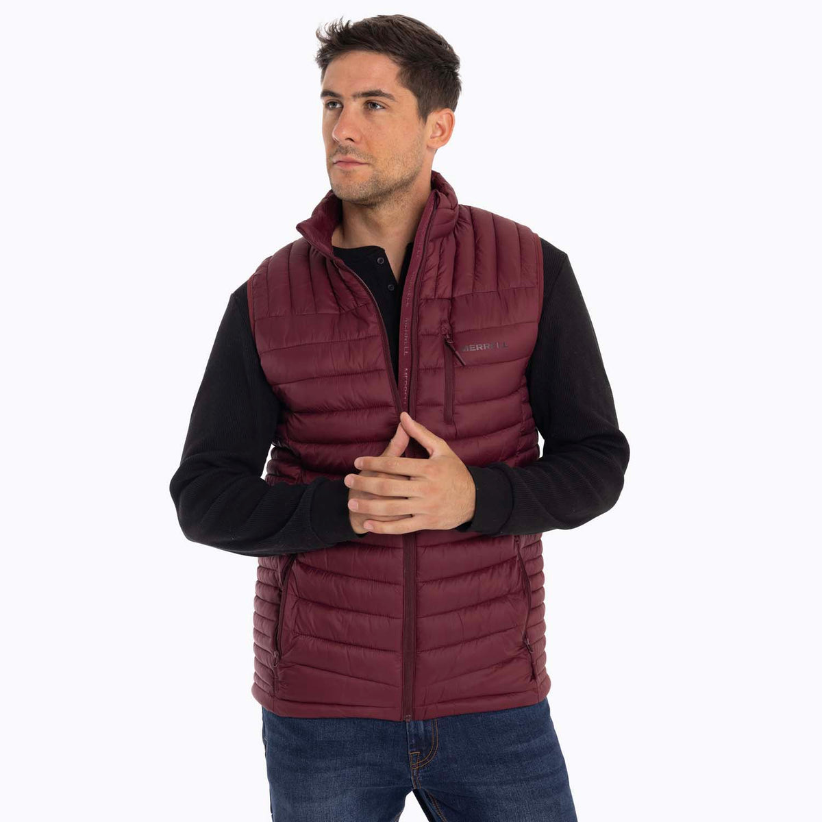 Parka Sin Mangas Hombre Full Zipper Merrell