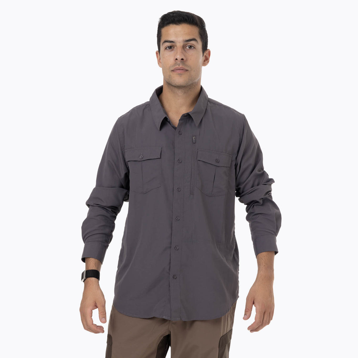 Camisa Manga Larga Hombre Kuskov Gris Merrell