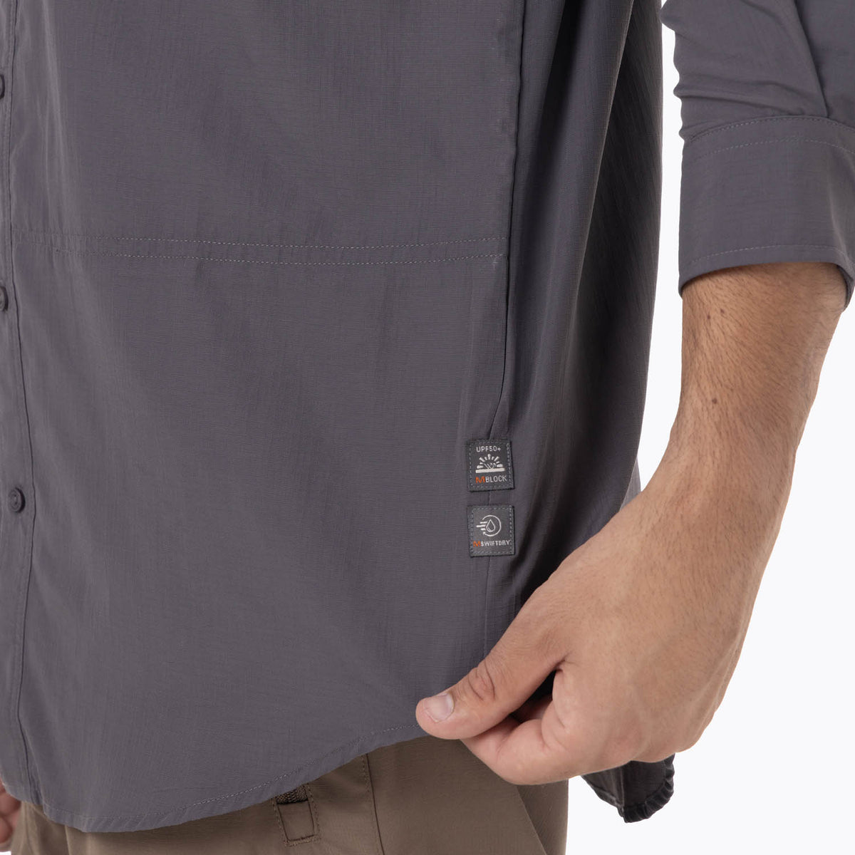 Camisa Manga Larga Hombre Kuskov Gris Merrell