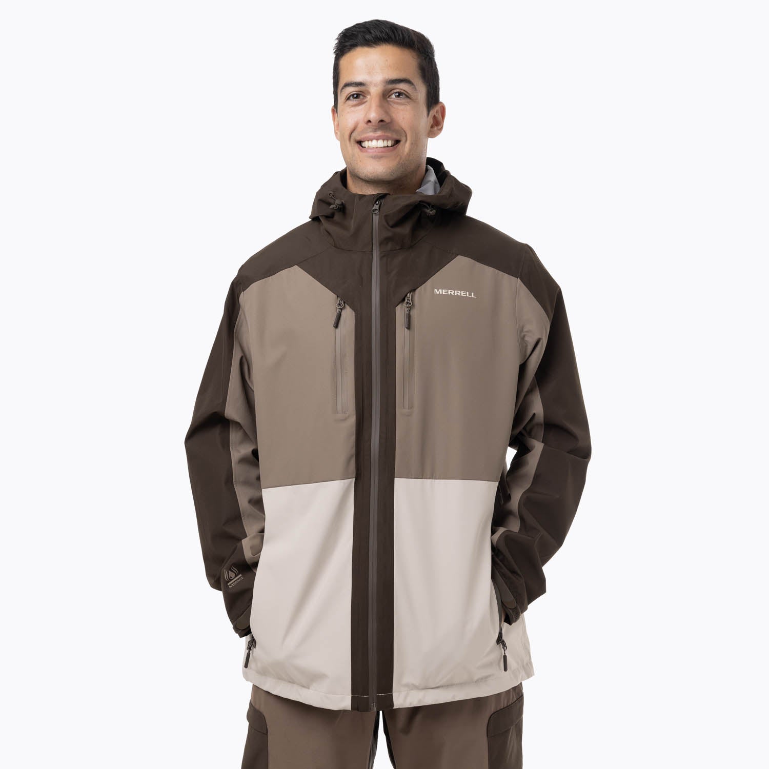 Impermeable Hombre Arkaon Hardshell Multicolor Café Merrell