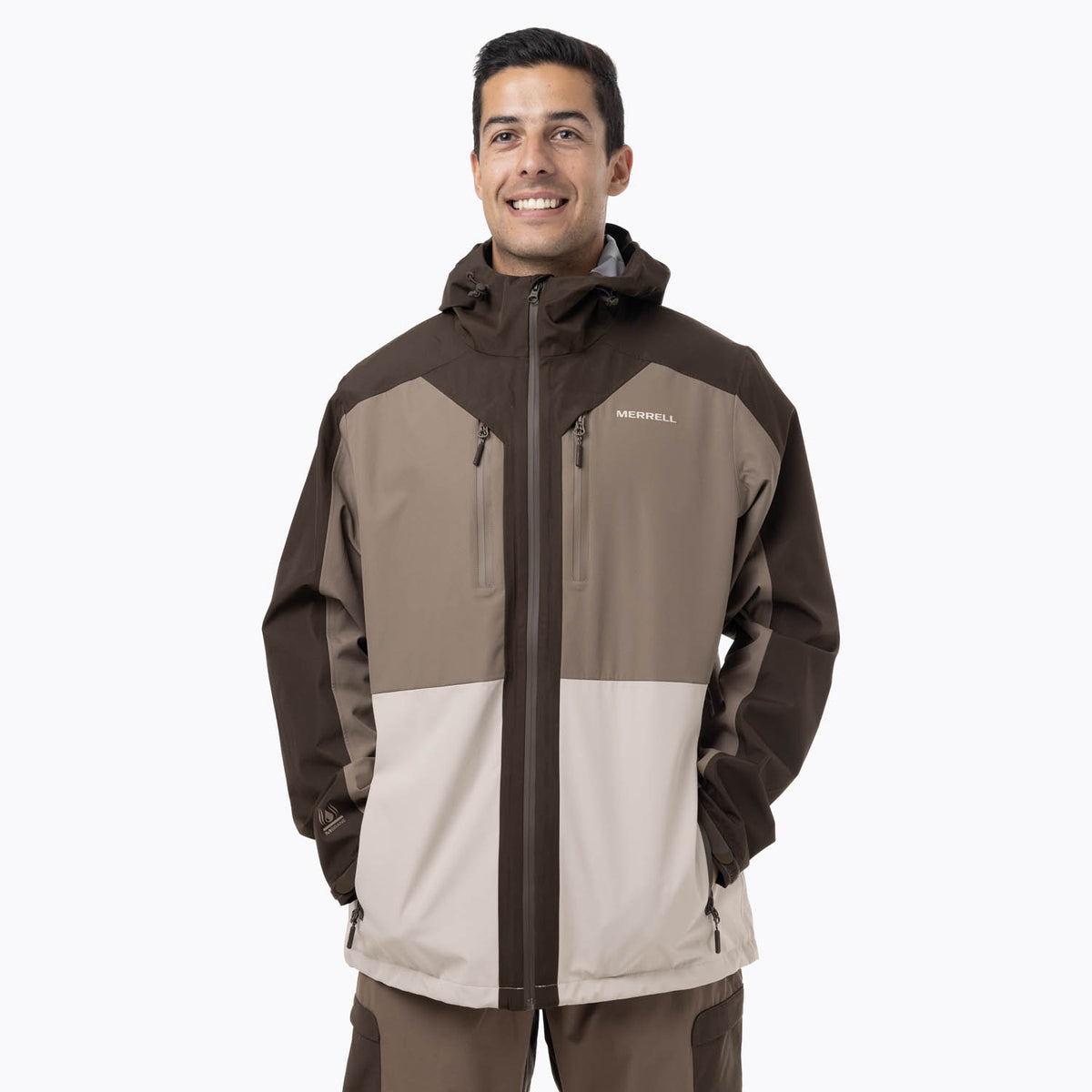 Impermeable Hombre Arkaon Hardshell Multicolor Café Merrell