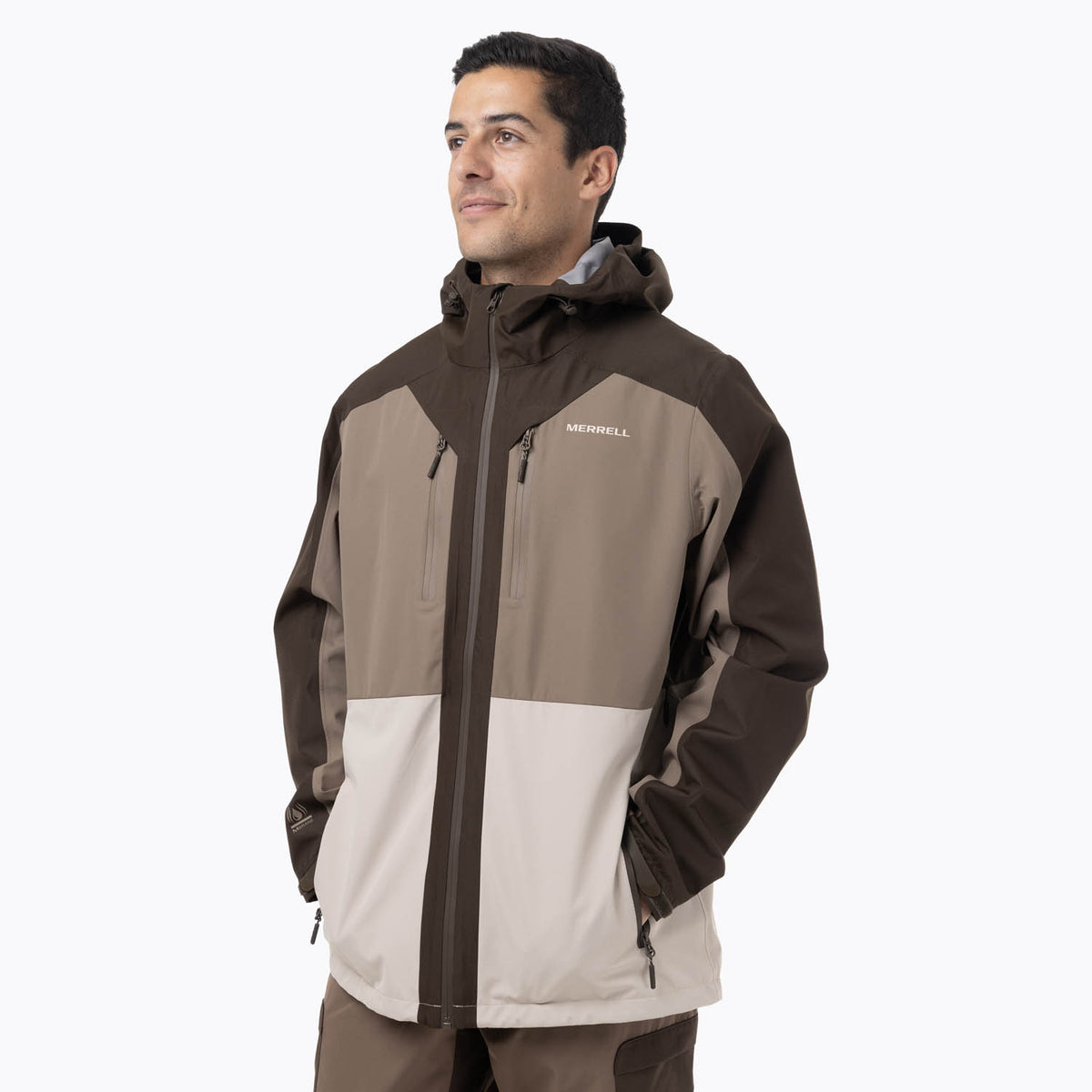 Impermeable Hombre Arkaon Hardshell Multicolor Café Merrell