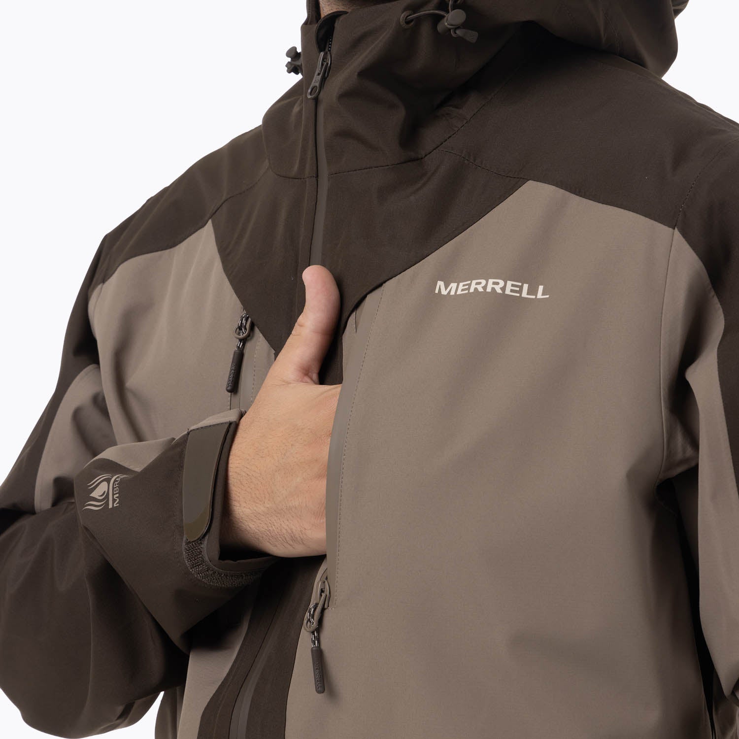 Impermeable Hombre Arkaon Hardshell Multicolor Café Merrell