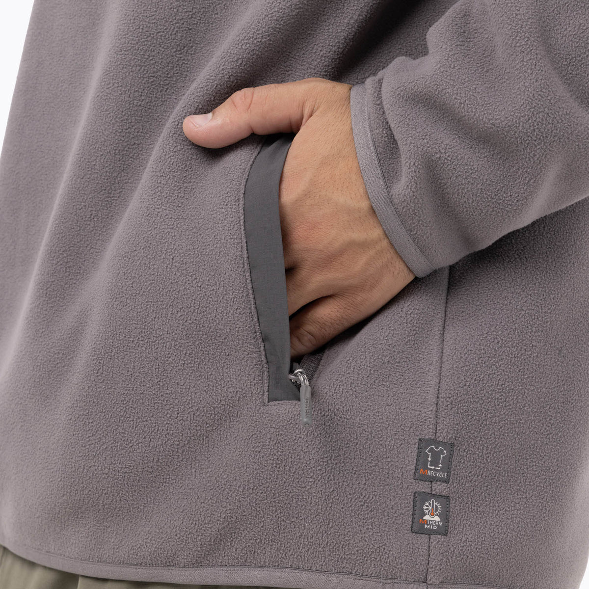 Polar Hombre Deches Snap Microfleece  Gris Oscuro Merrell