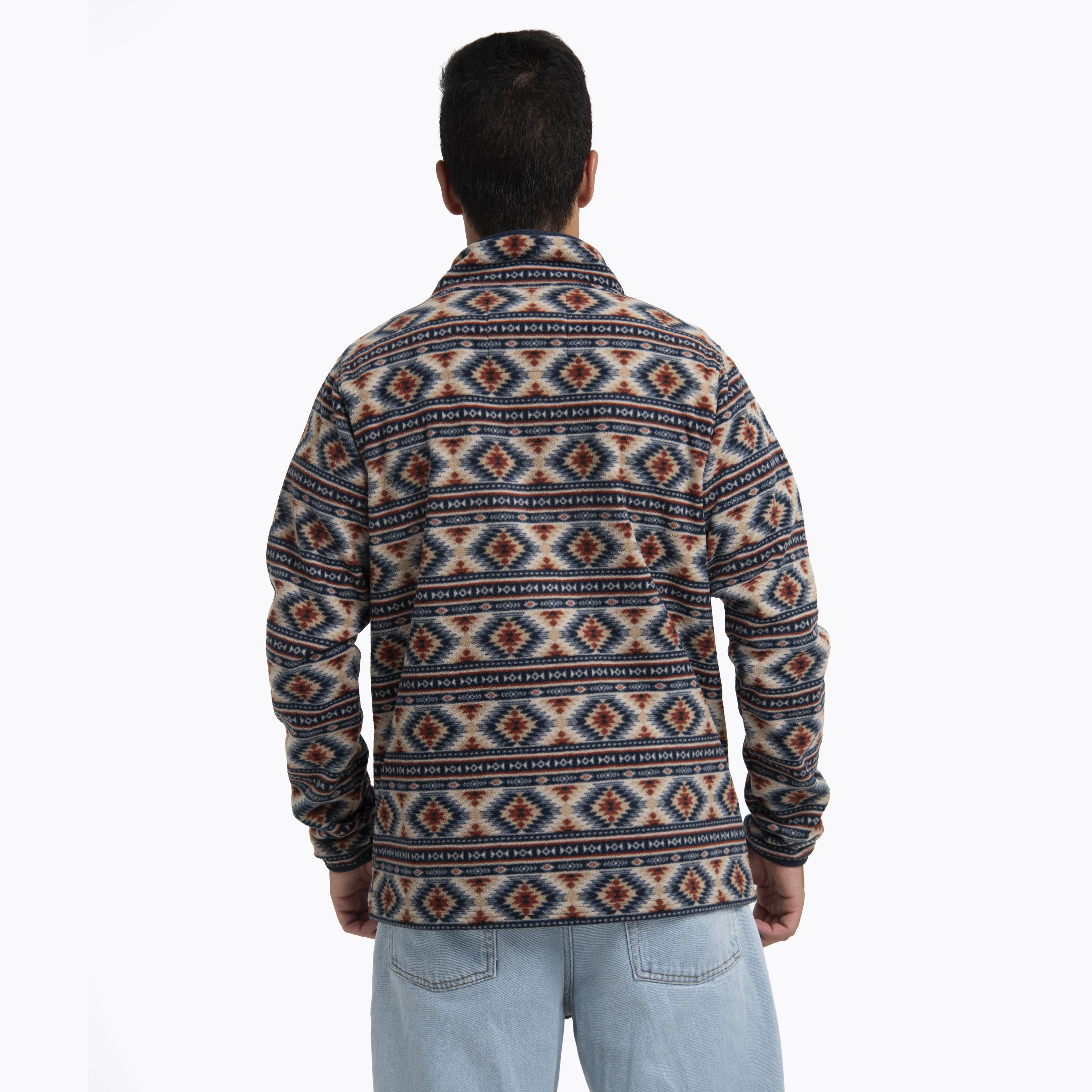 Polar Hombre Deches Full Print Snap Microfleece Multicolor Azul  Merrell