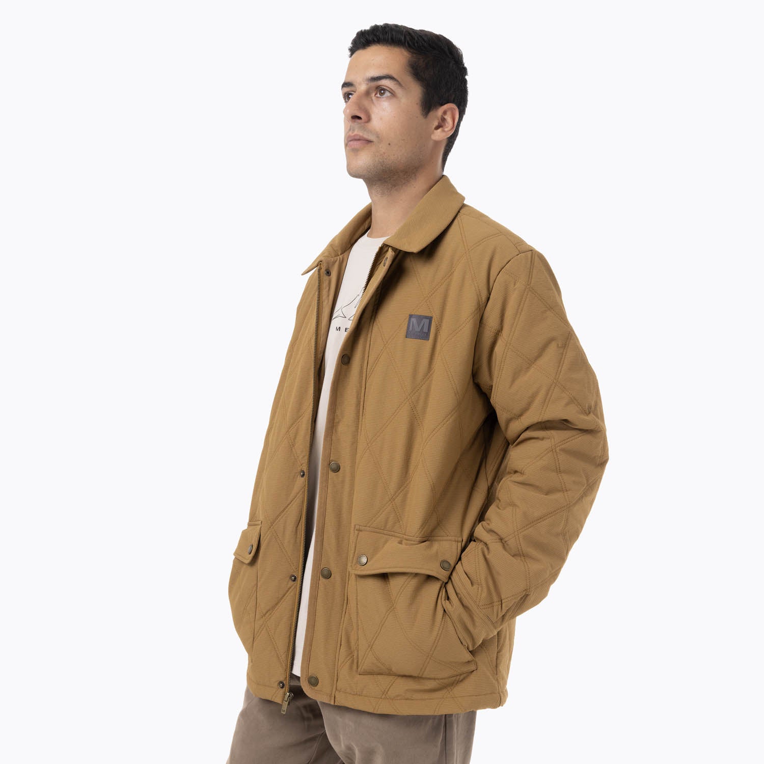 Chaqueta Hombre Halees Full Zipper Mostaza Merrell