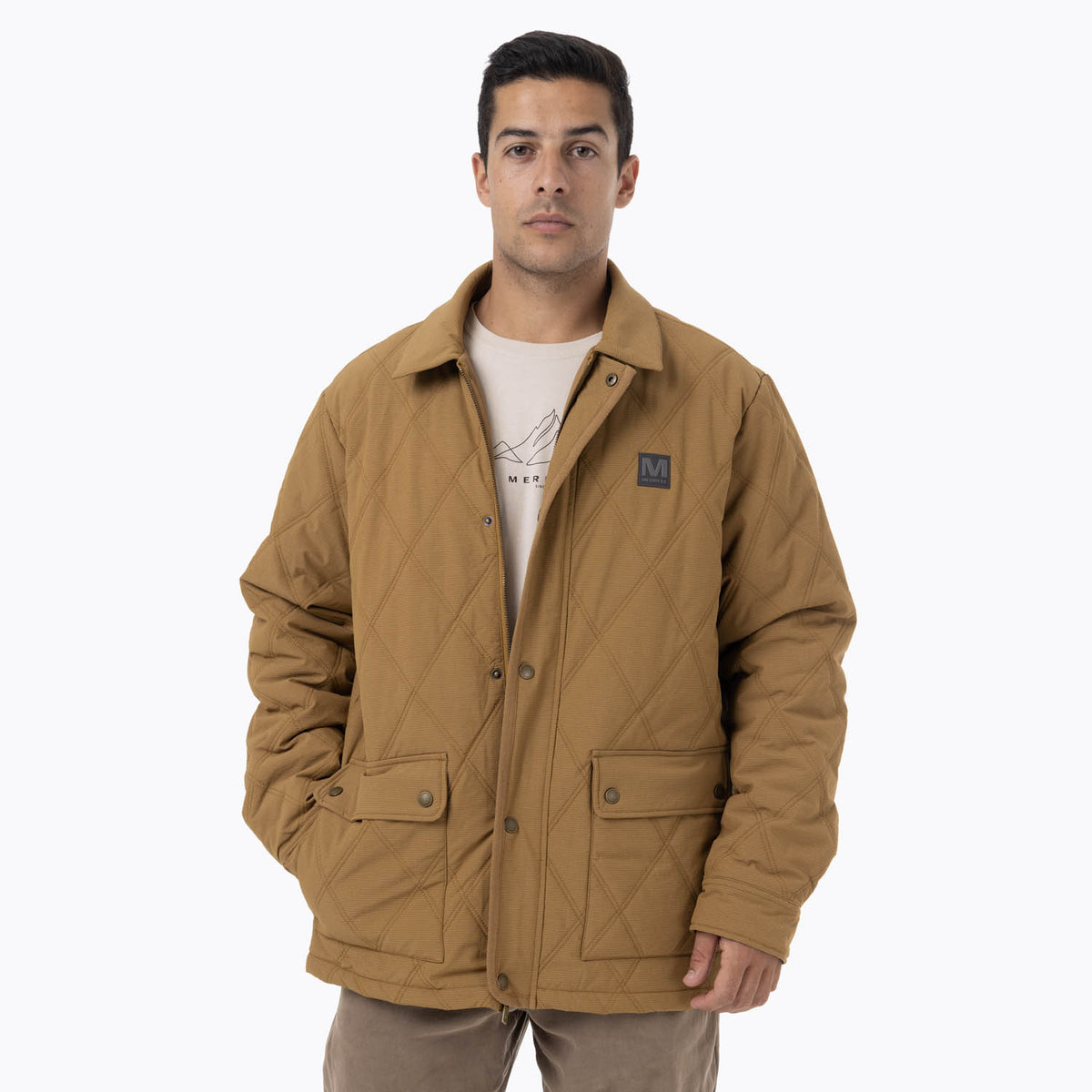 Chaqueta Hombre Halees Full Zipper Mostaza Merrell