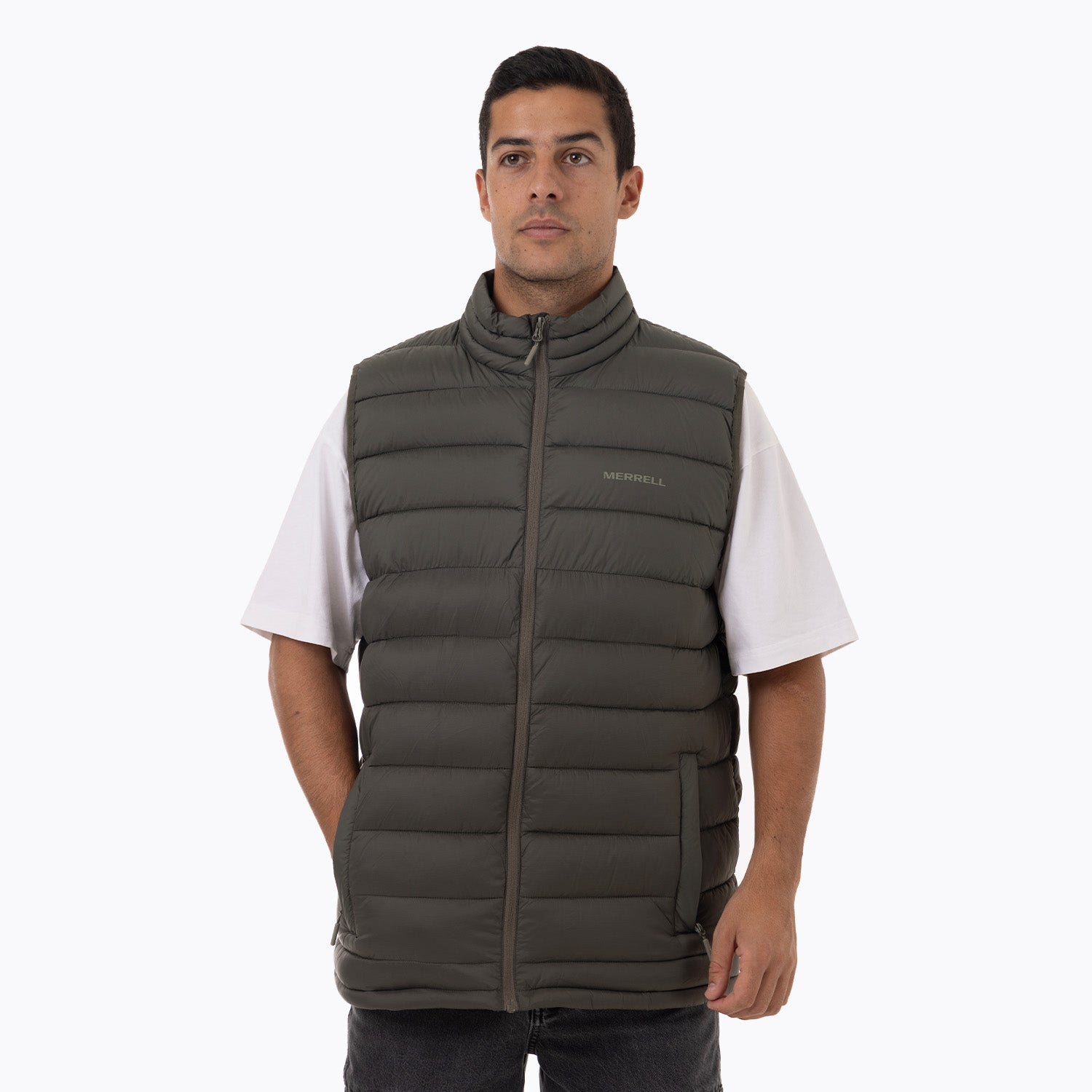 Parka Sin Mangas Hombre Hazeis Verde Merrell