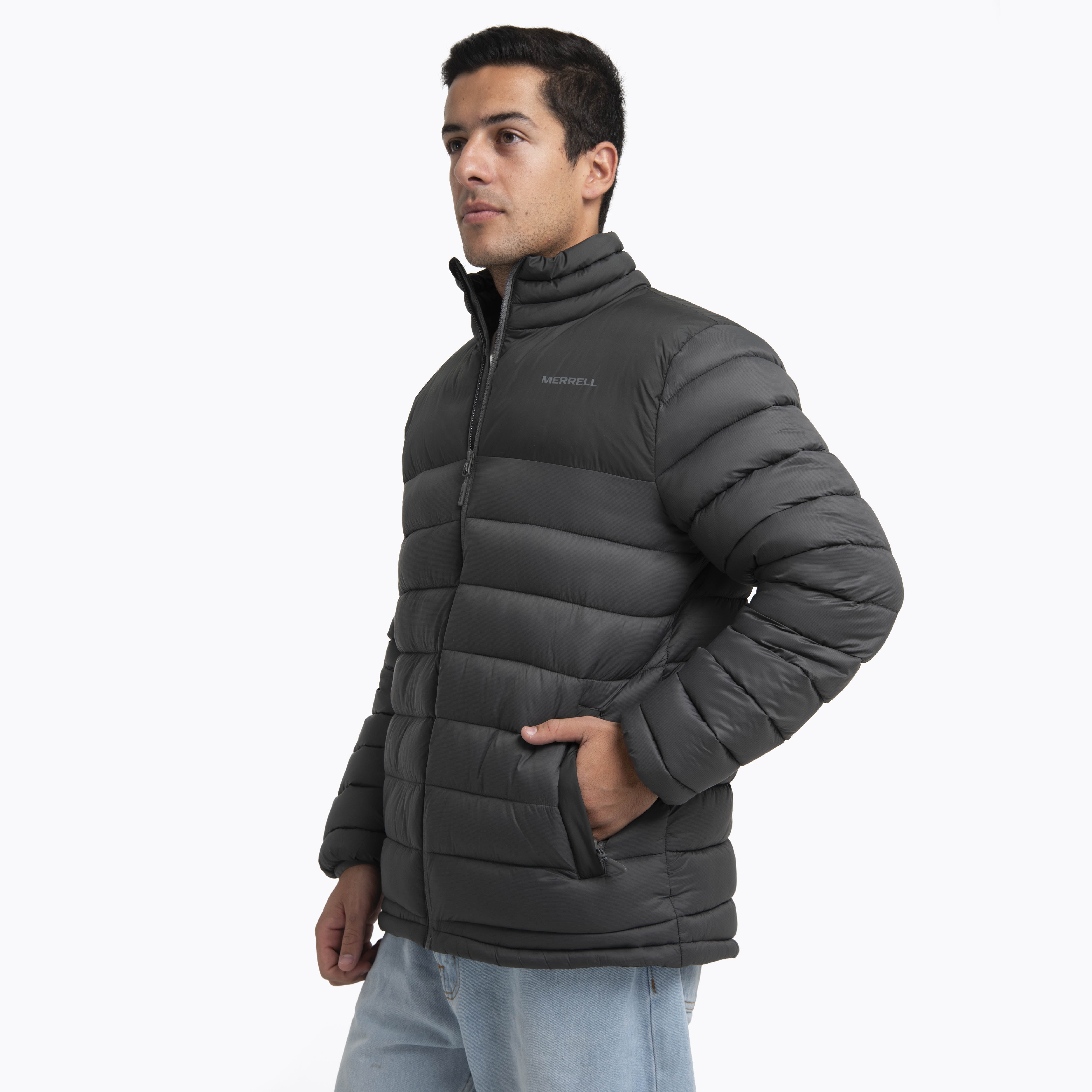 Parka Hombre Full Zipper Gris Oscuro Merrell