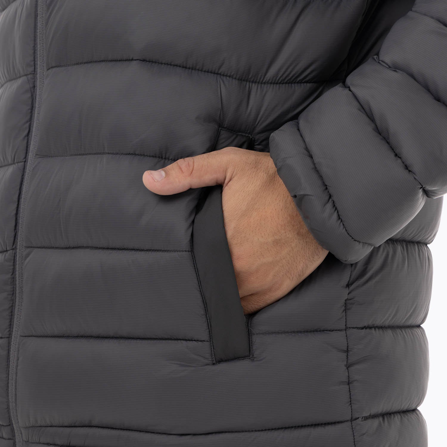 Parka Hombre Full Zipper Gris Oscuro Merrell