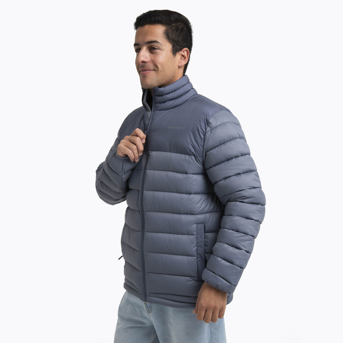 Parka Hombre Full Zipper Azul Merrell