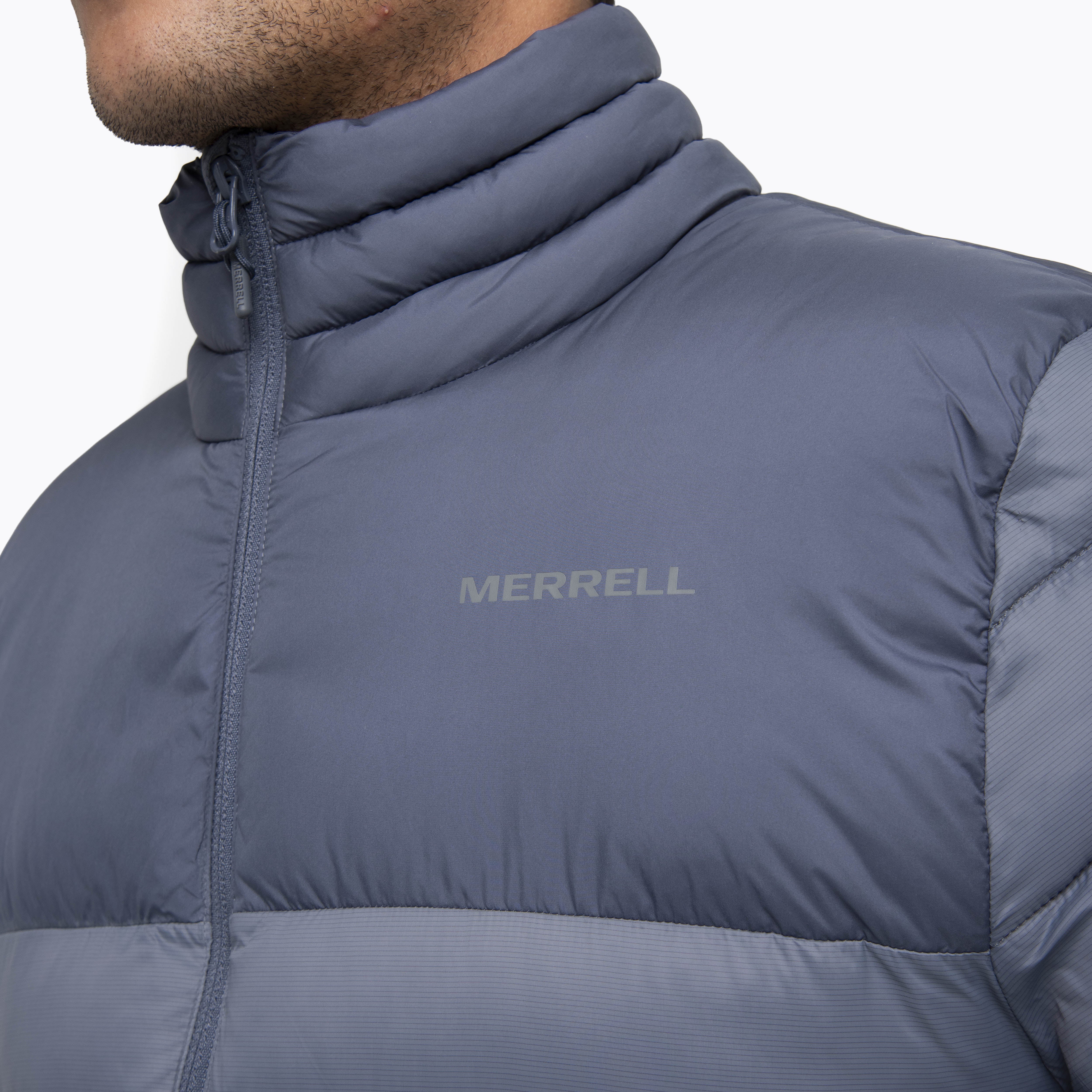 Parka Hombre Full Zipper Azul Merrell