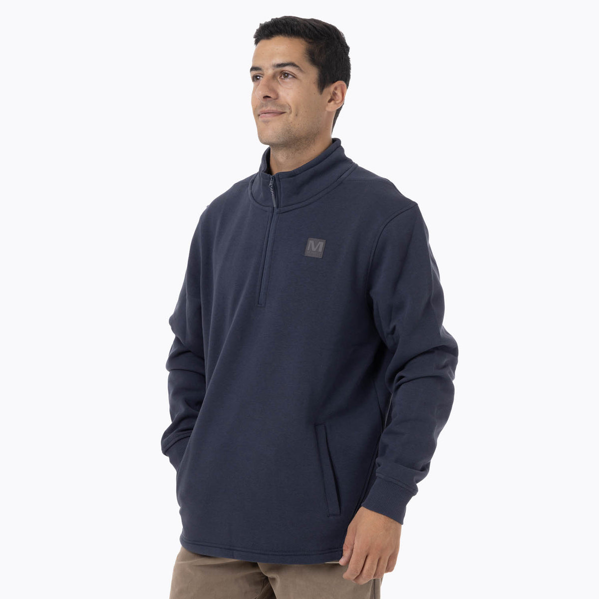 Poleron Hombre Lepais Zip Azul Merrell