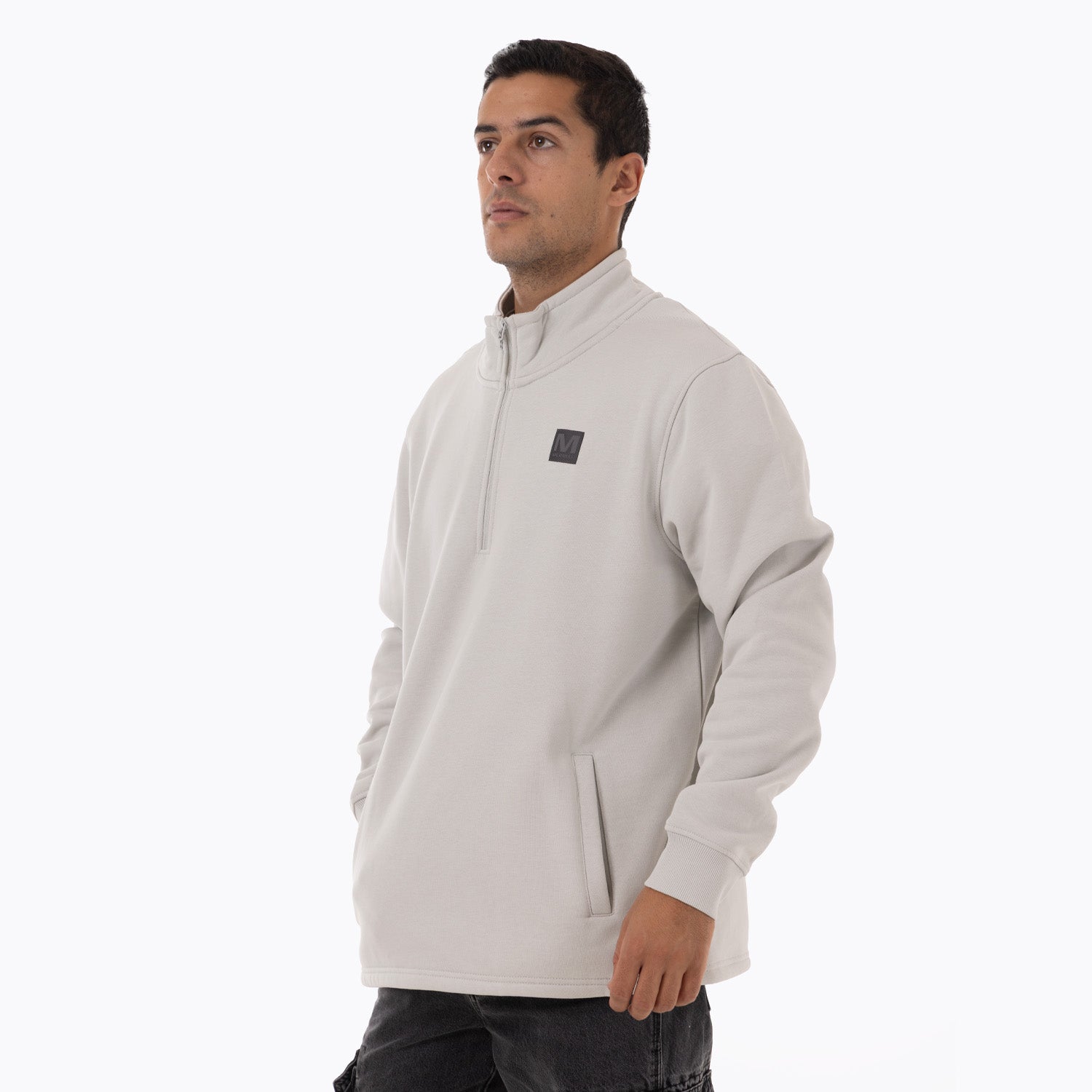 Poleron Hombre Lepais Zip Gris Claro Merrell