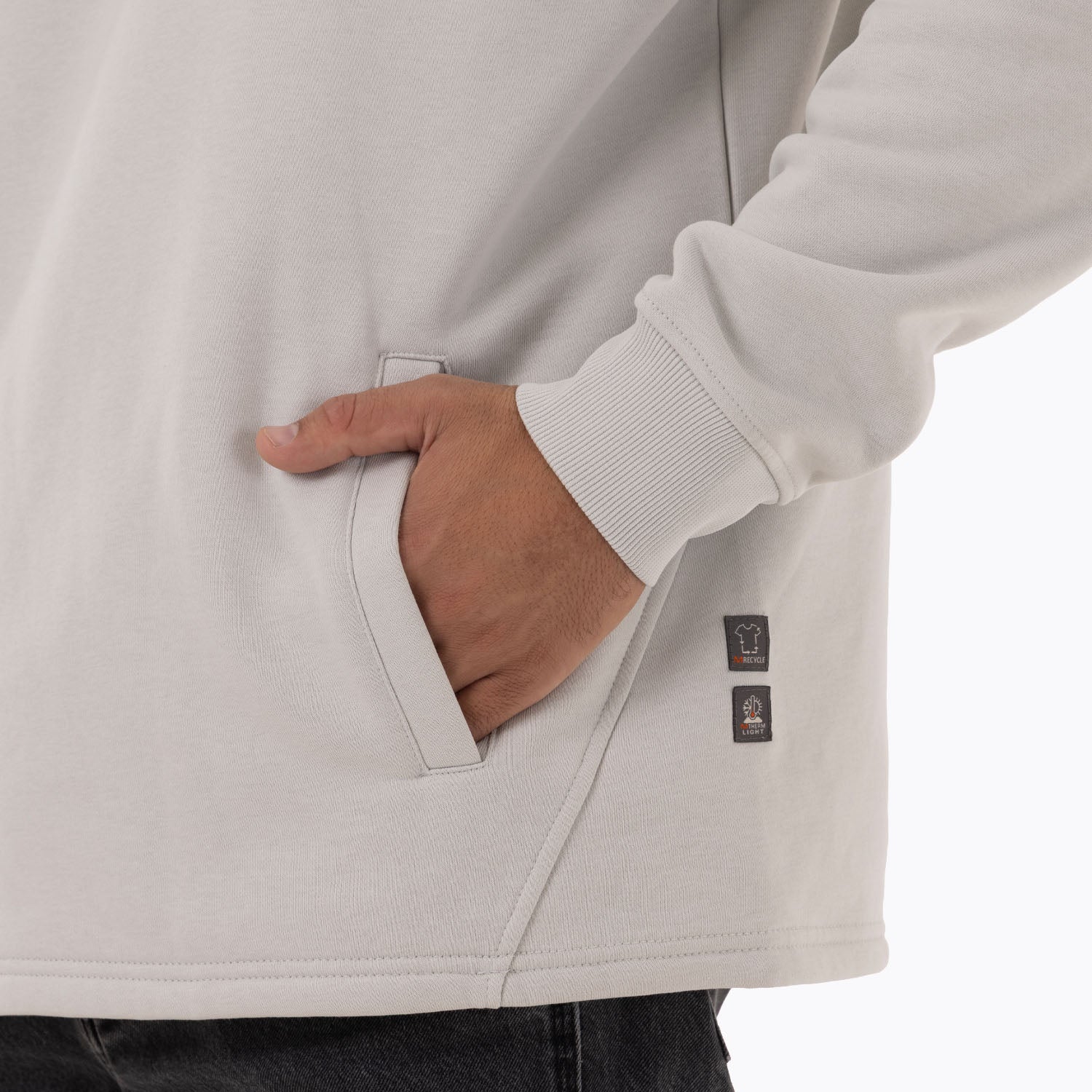 Poleron Hombre Lepais Zip Gris Claro Merrell