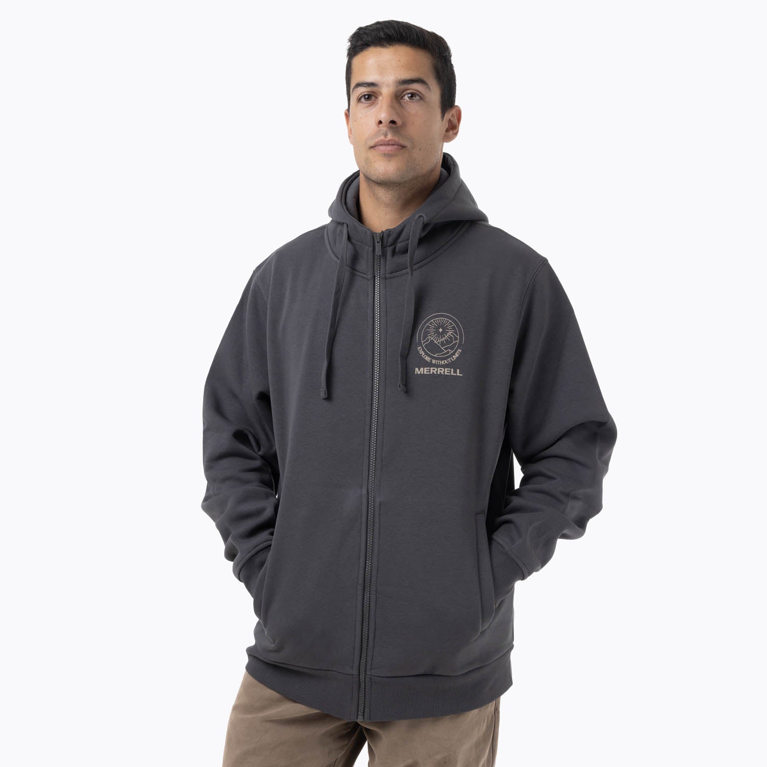 Poleron Hombre Lexyos Gris Oscuro Merrell