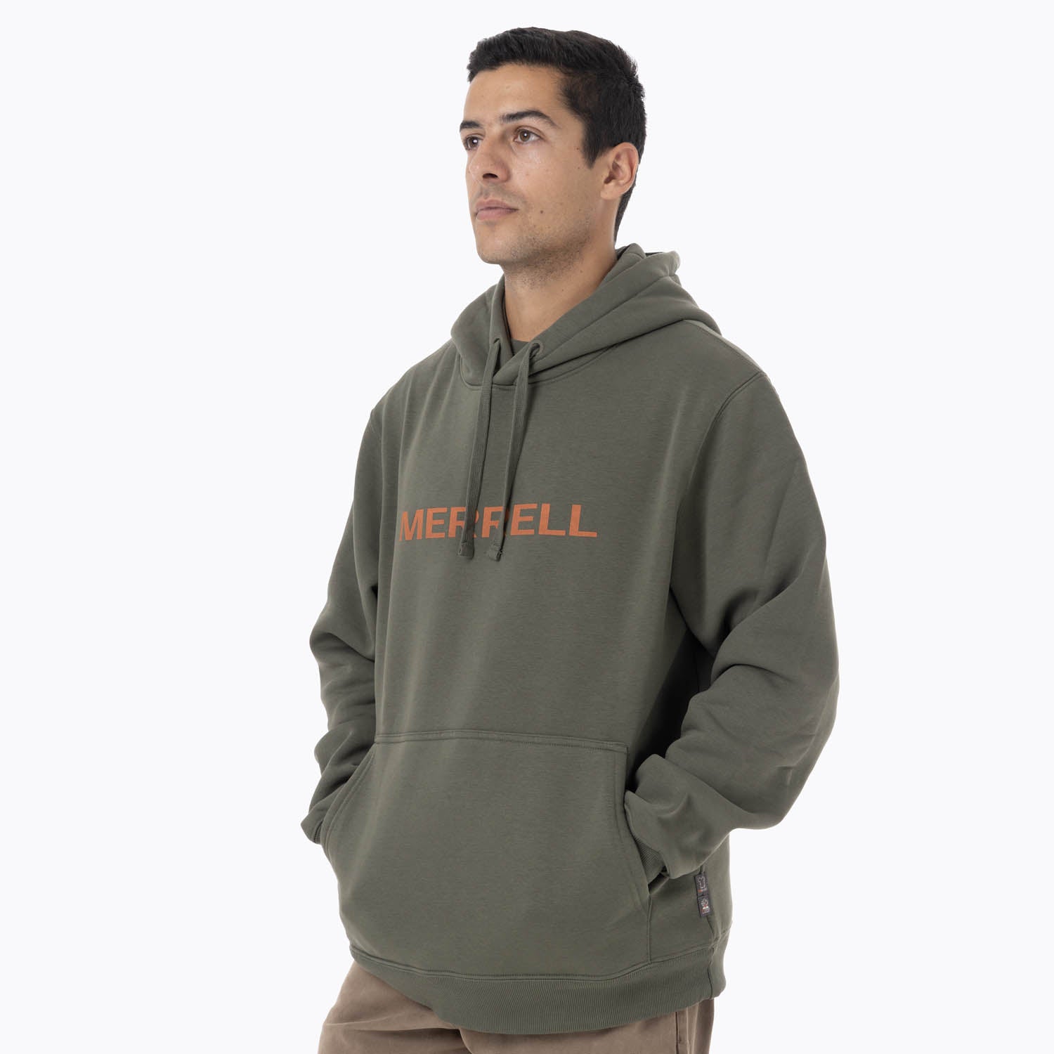 Poleron Hombre Logo Hoodie Verde Merrell