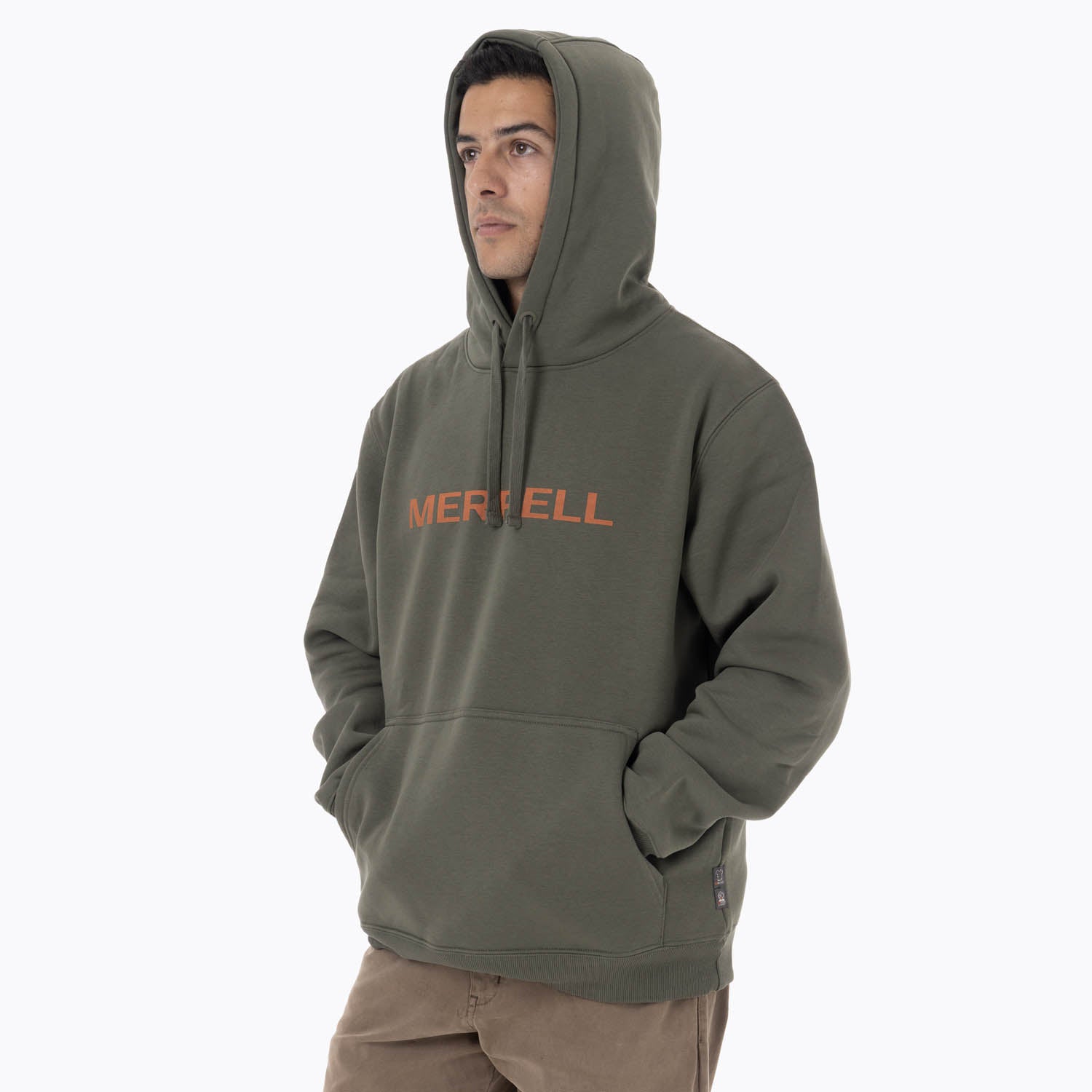 Poleron Hombre Logo Hoodie Verde Merrell