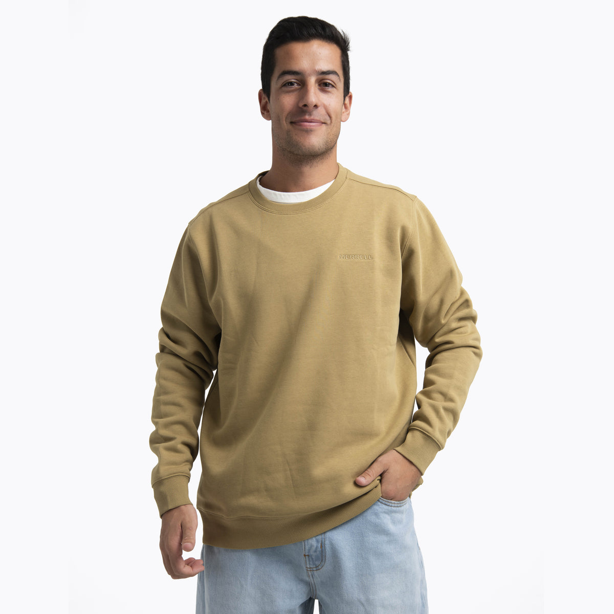 Poleron Hombre Heritage Crew Mostaza Merrell