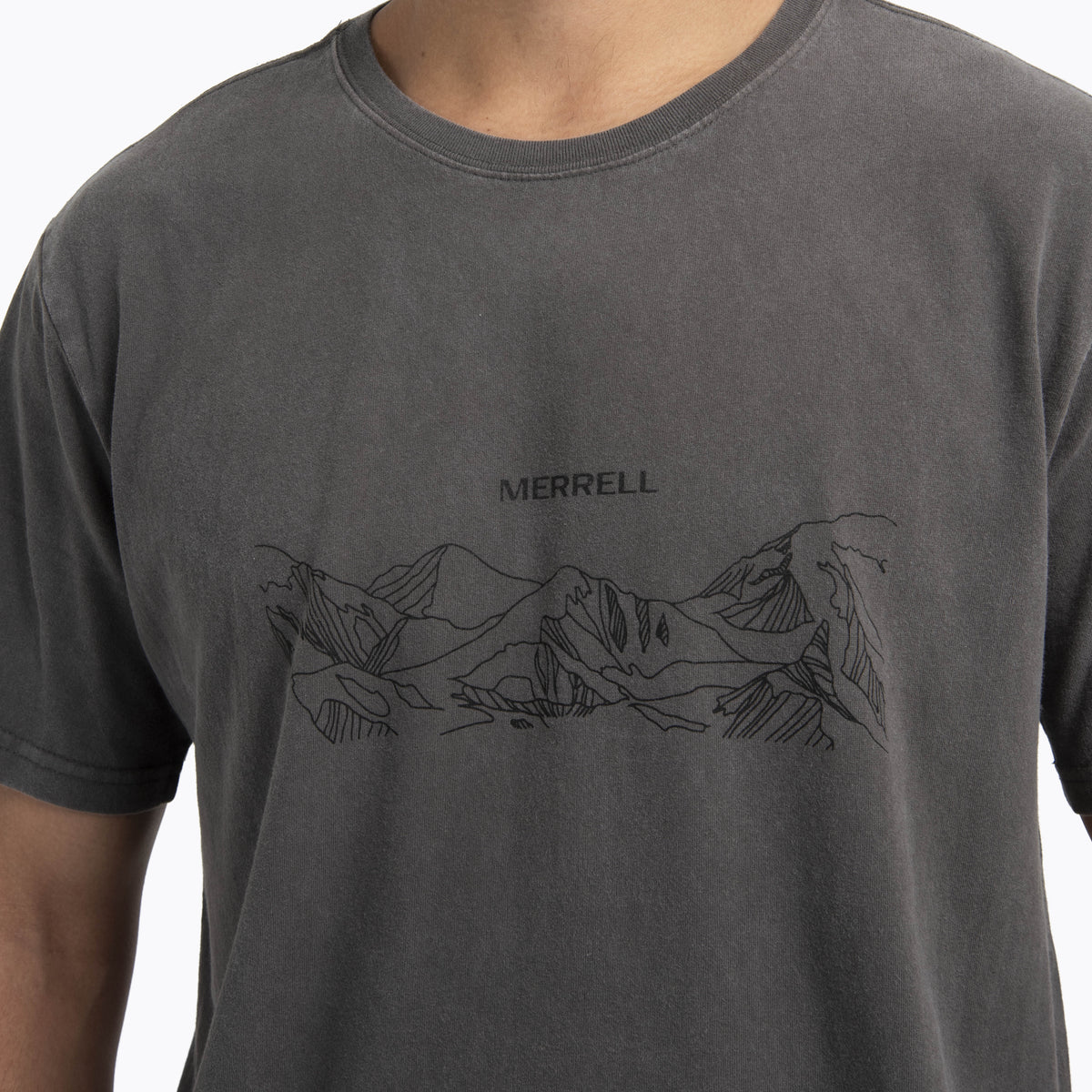 Polera Manga Corta Hombre Edeus Gris Oscuro Merrell