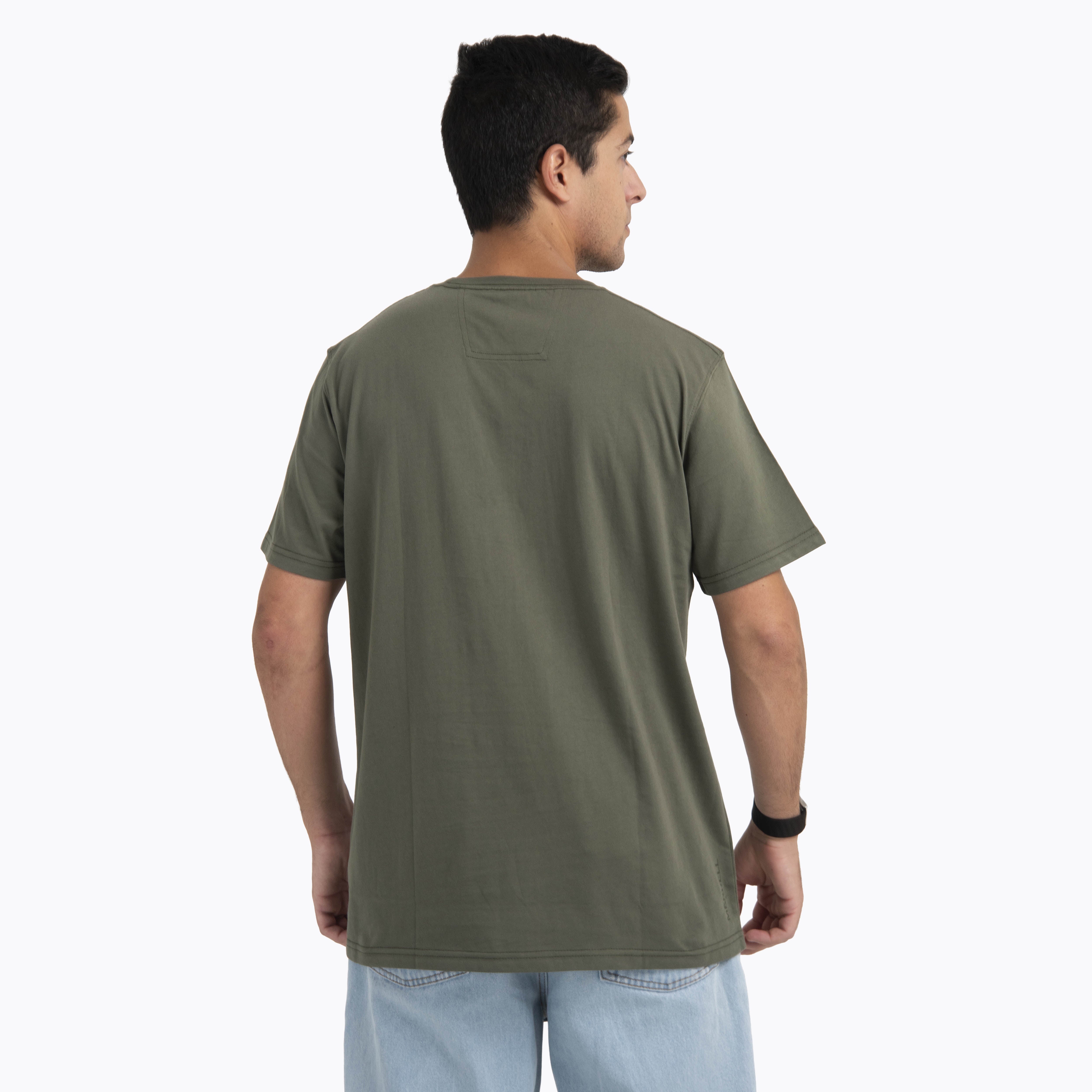 Polera Manga Corta Hombre Logo Tee Verde Merrell