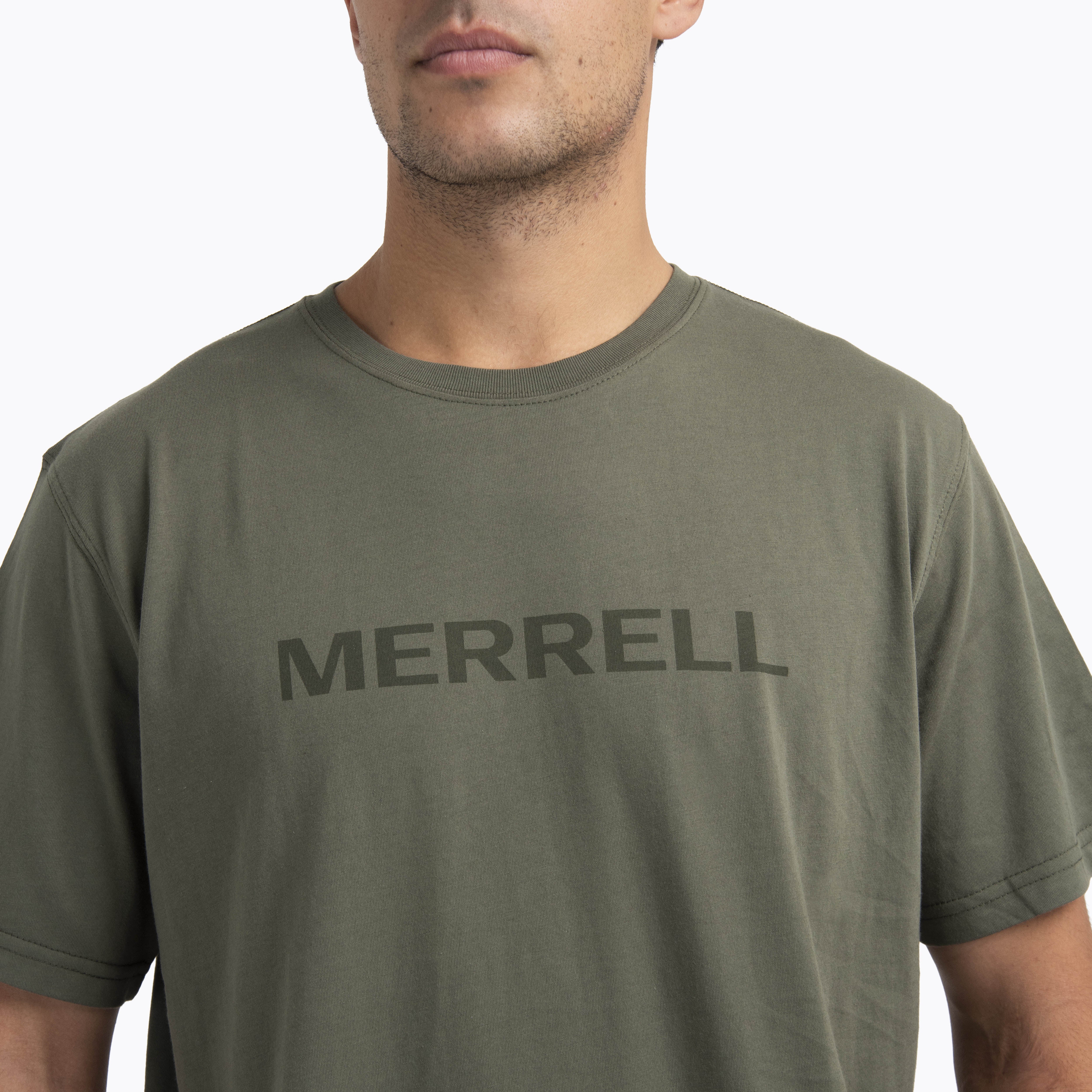 Polera Manga Corta Hombre Logo Tee Verde Merrell