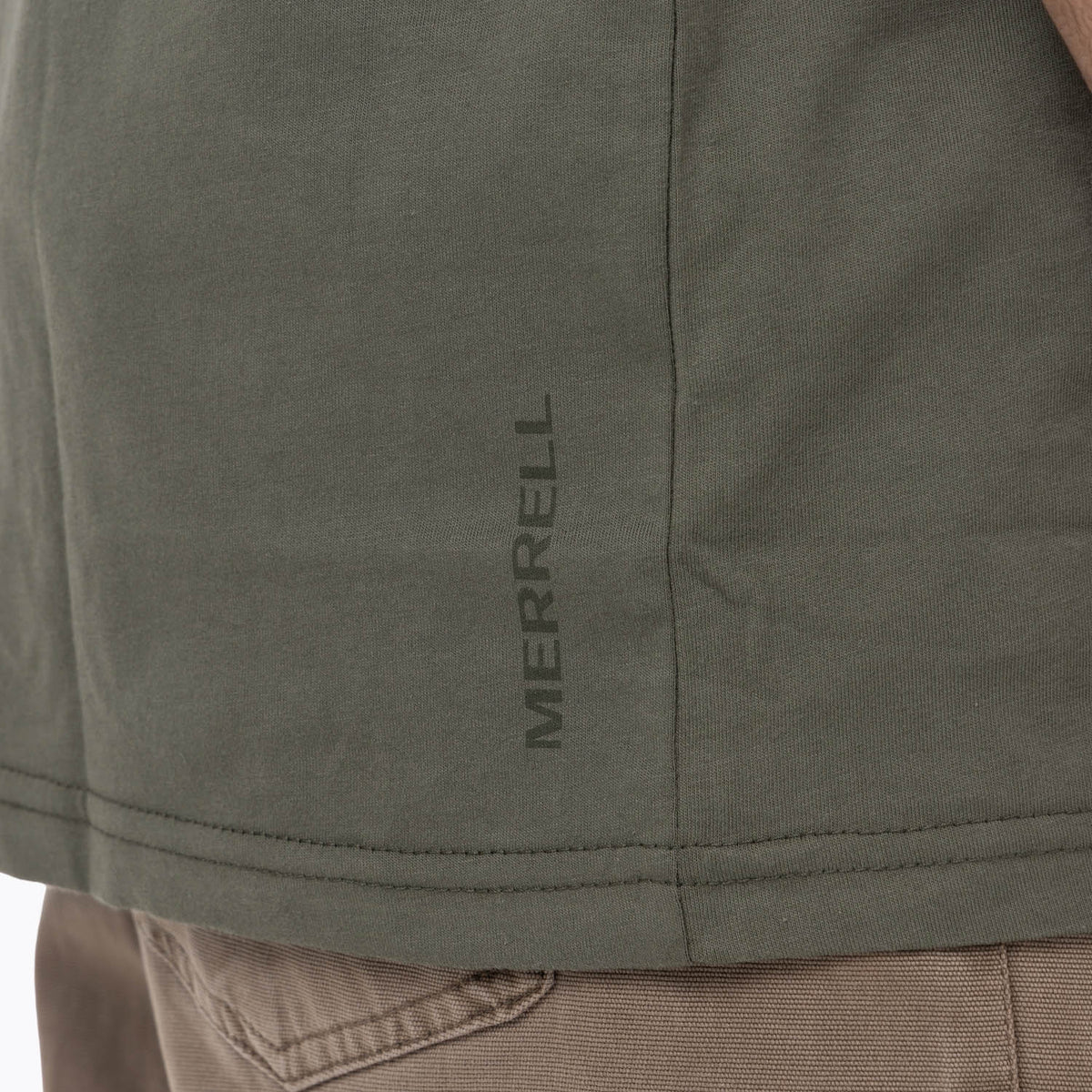 Polera Manga Corta Hombre Logo Tee Verde Merrell