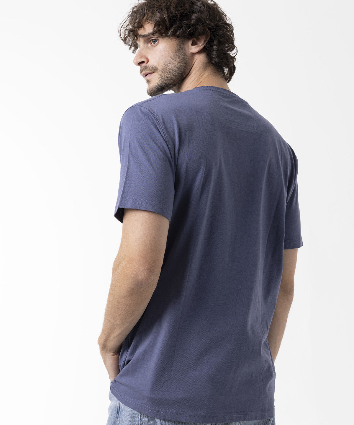 Polera Manga Corta Hombre Logo Tee Azul Merrell