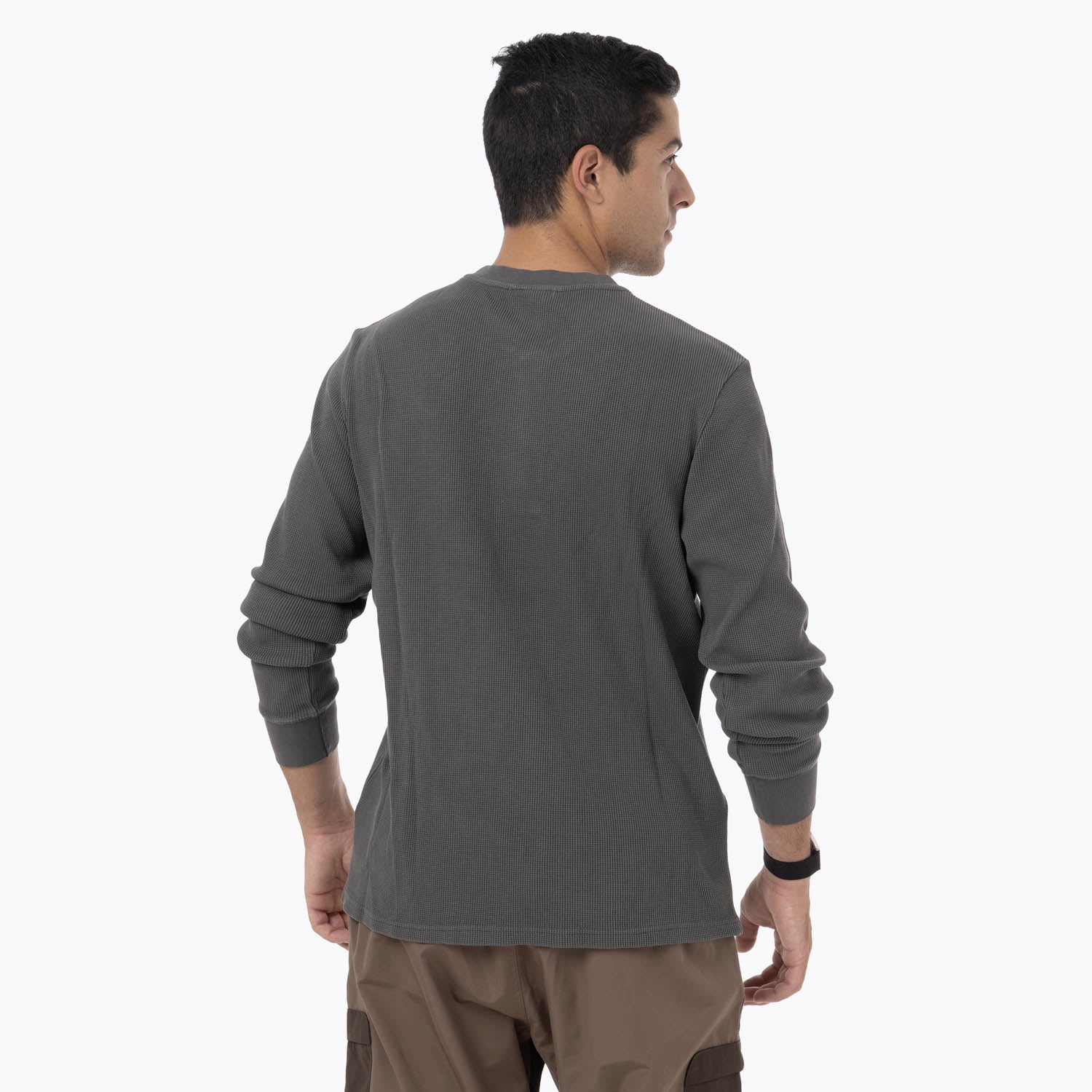 Polera Manga Larga Hombre Rapaces Gris Oscuro Merrell