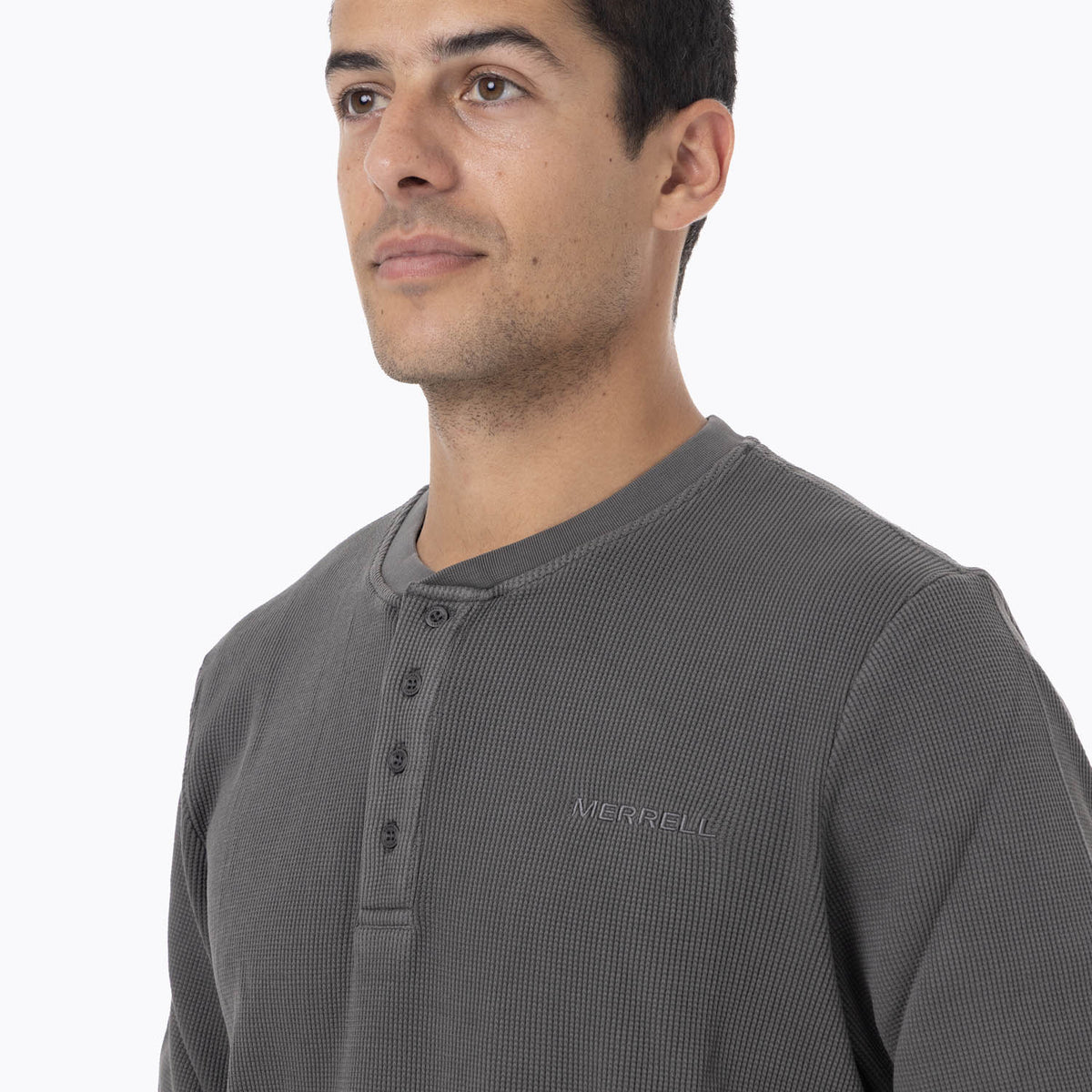 Polera Manga Larga Hombre Rapaces Gris Oscuro Merrell