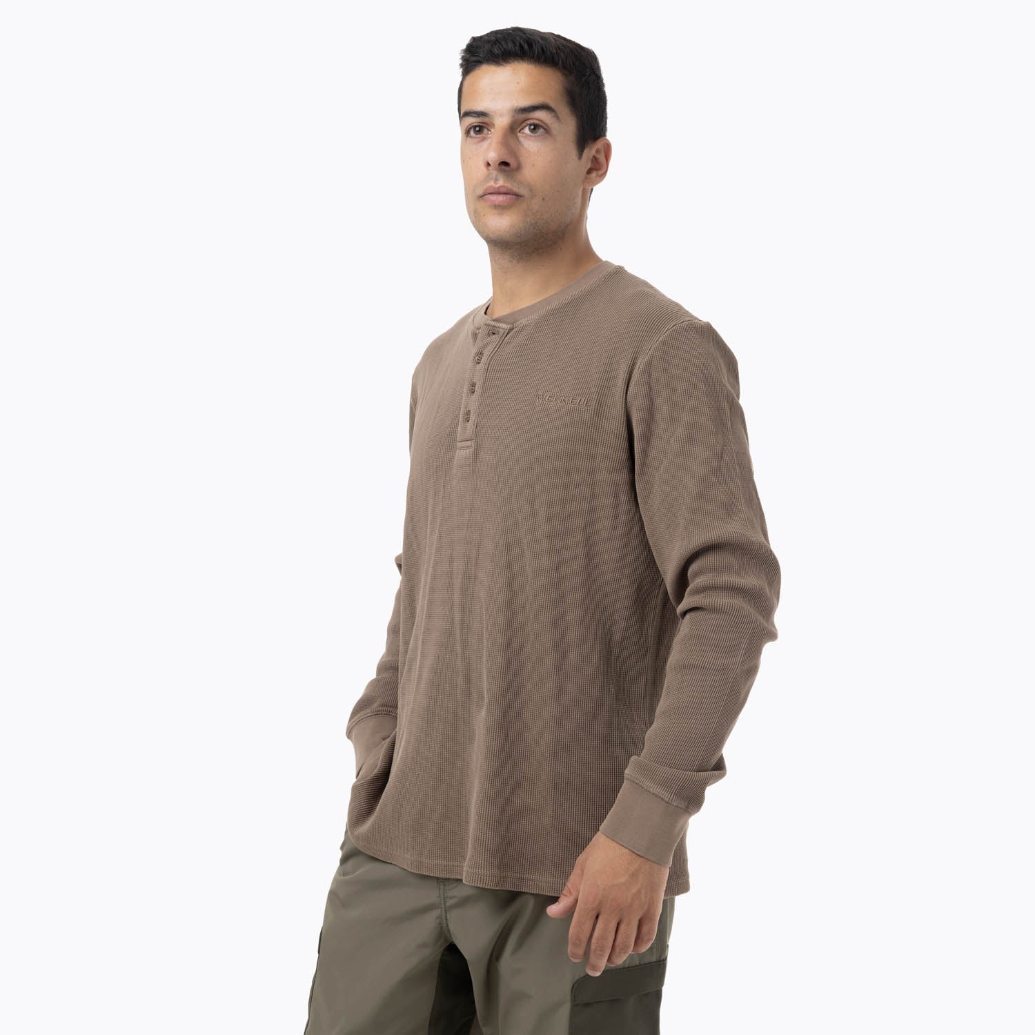 Polera Manga Larga Hombre Rapaces Café Merrell