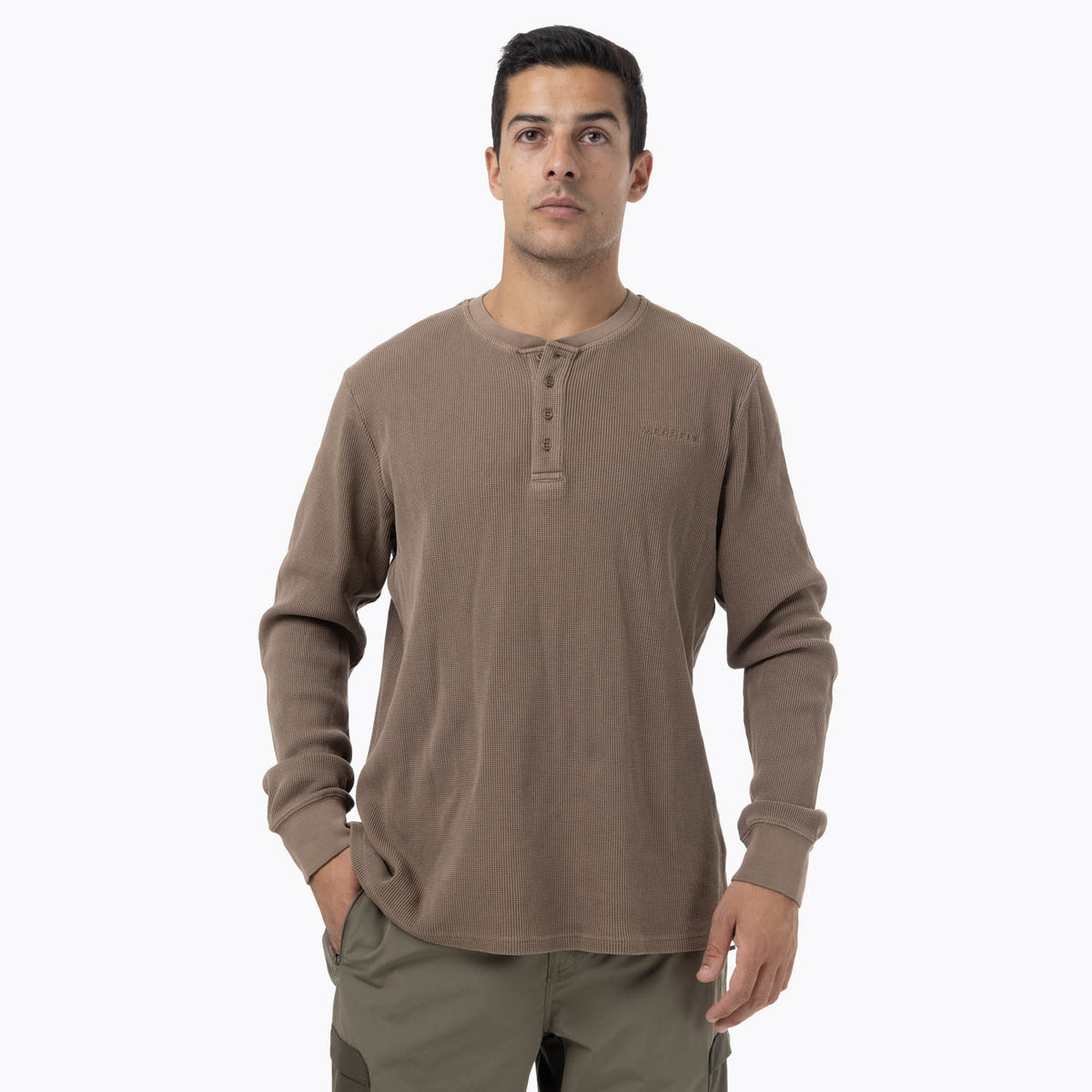 Polera Manga Larga Hombre Rapaces Café Merrell