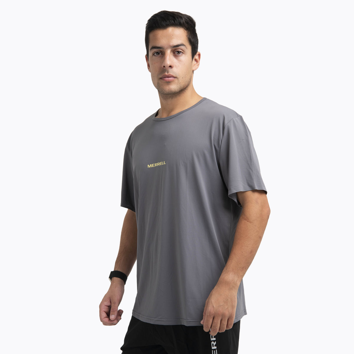 Polera Manga Corta Hombre Light Weight Trail Gris Oscuro Merrell