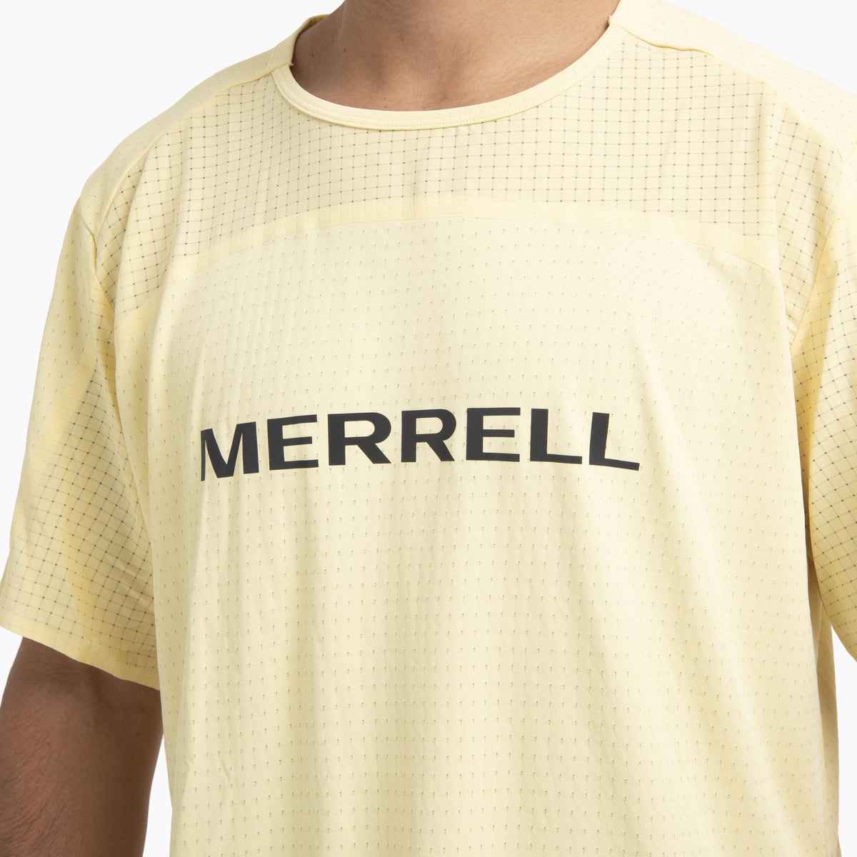 Polera Manga Corta Hombre Swift Trail Amarillo Merrell