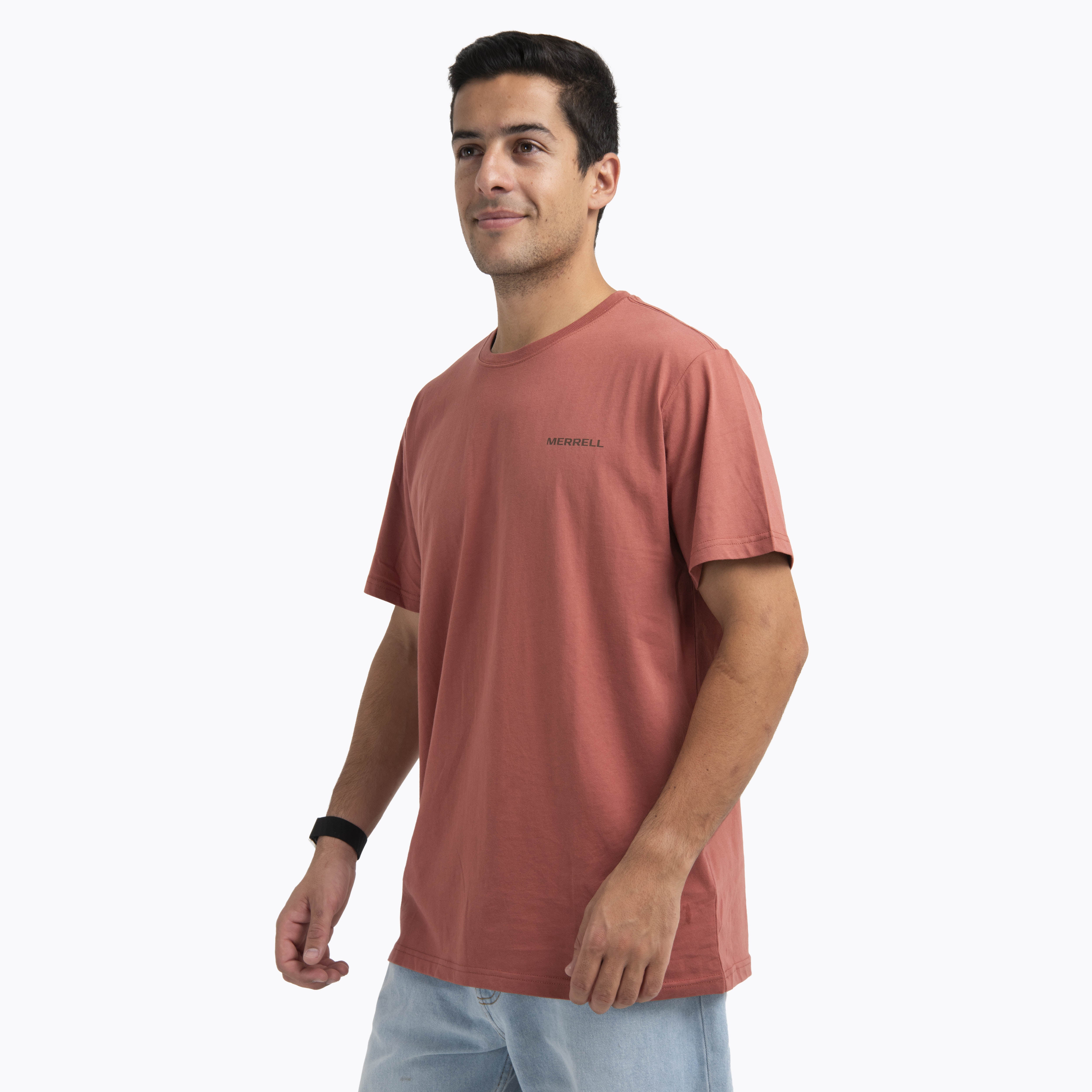 Polera Manga Corta Hombre Sapais Rojo Merrell