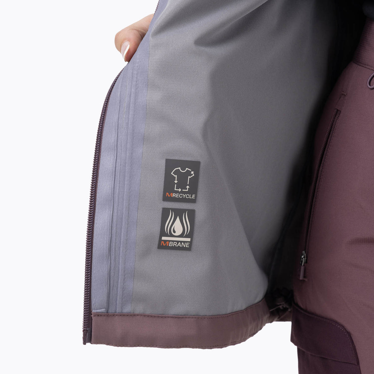 Impermeable Mujer Full Zipper Hardshell Morado Merrell