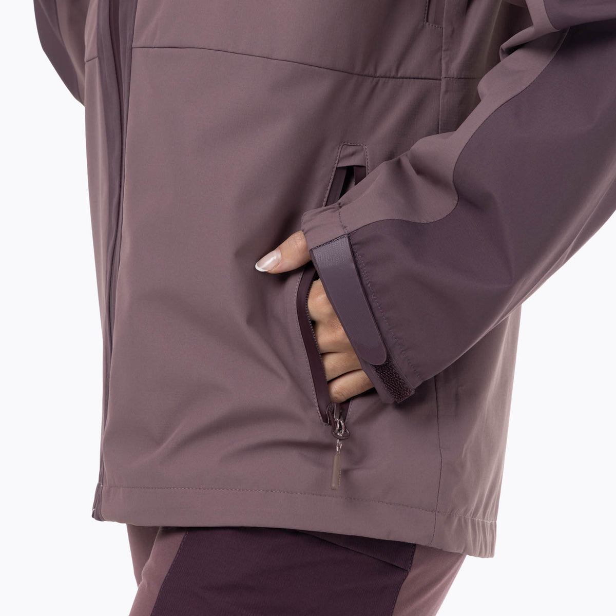 Impermeable Mujer Full Zipper Hardshell Morado Merrell