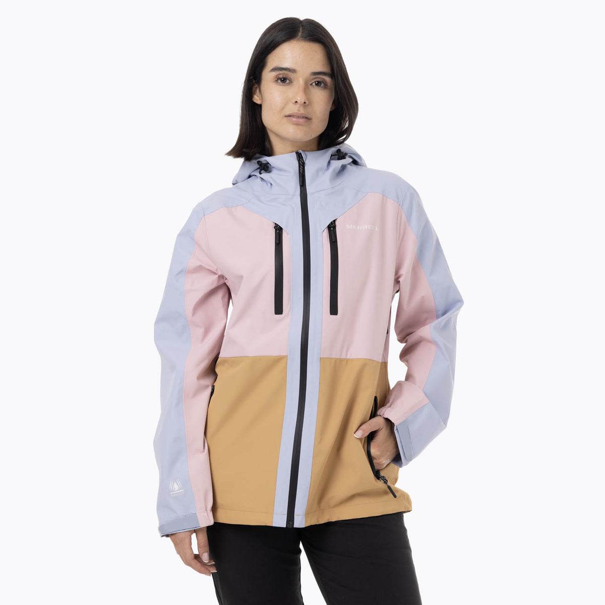 Impermeable Mujer Full Zipper Hardshell Multicolor Celeste Merrell