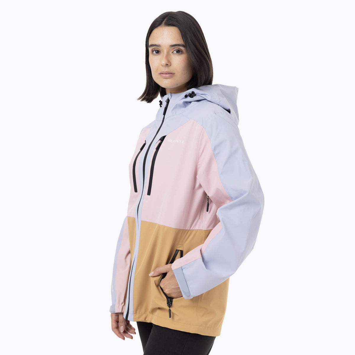 Impermeable Mujer Full Zipper Hardshell Multicolor Celeste Merrell