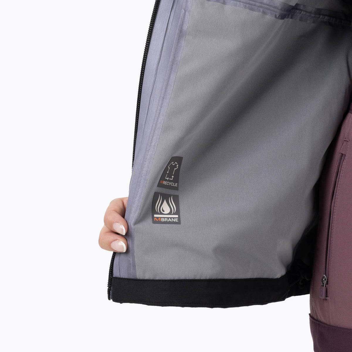 Impermeable Mujer Full Zipper Hardshell Negro Merrell